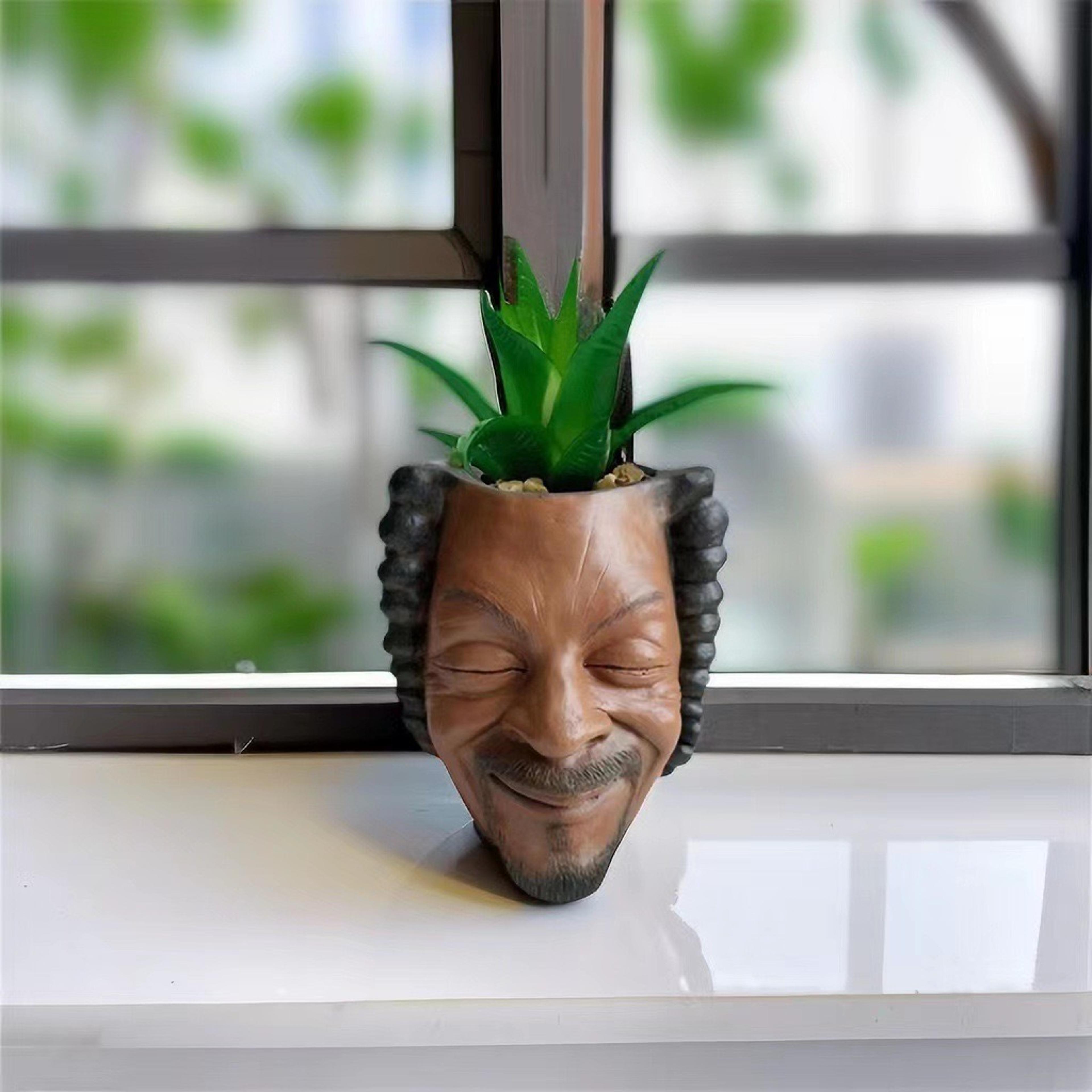 creative face planter pot decorative resin succulent planter for indoor garden decor