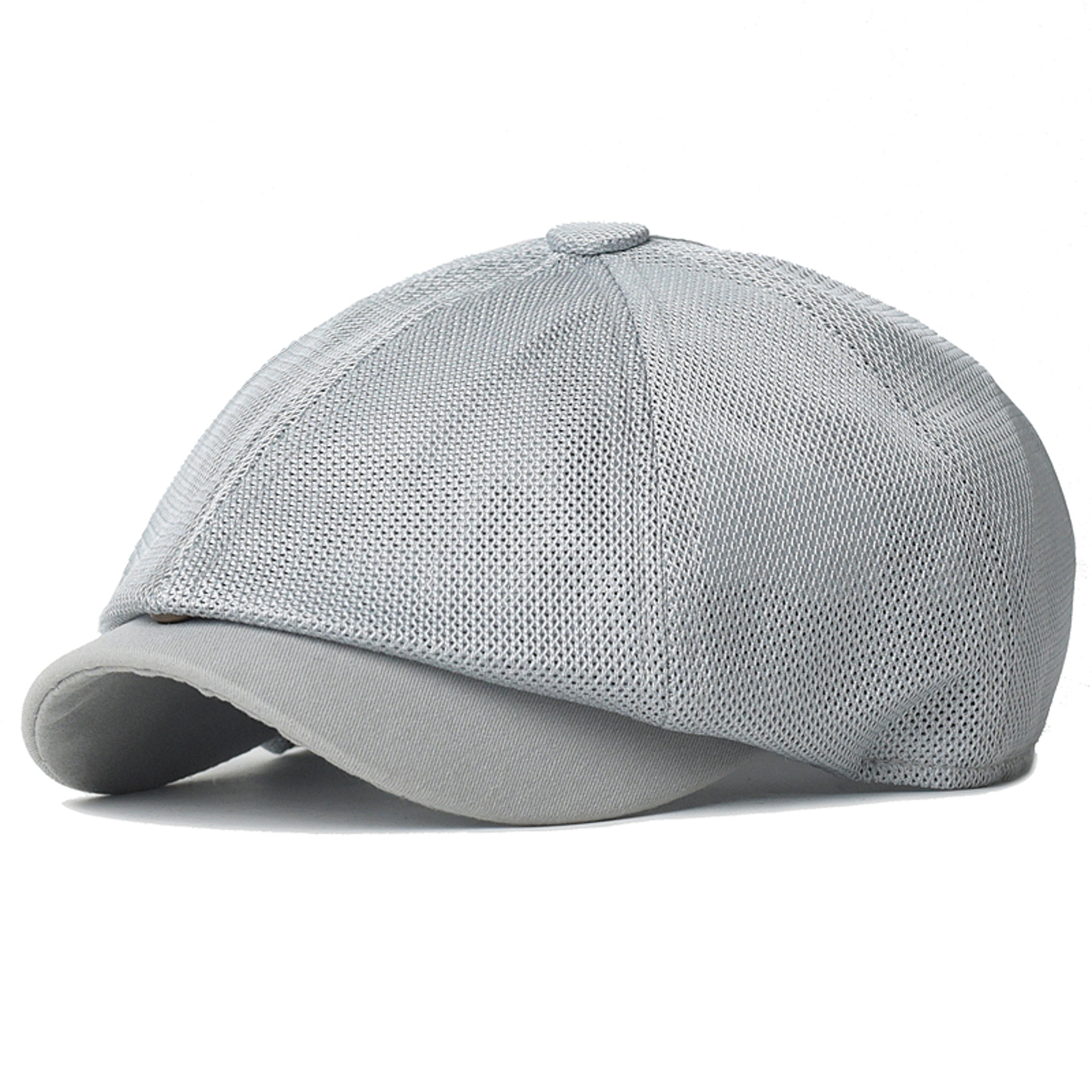 Breathable Mesh Newsboy Cap Lightweight Summer Flat Cap Retro Beret Hat 3