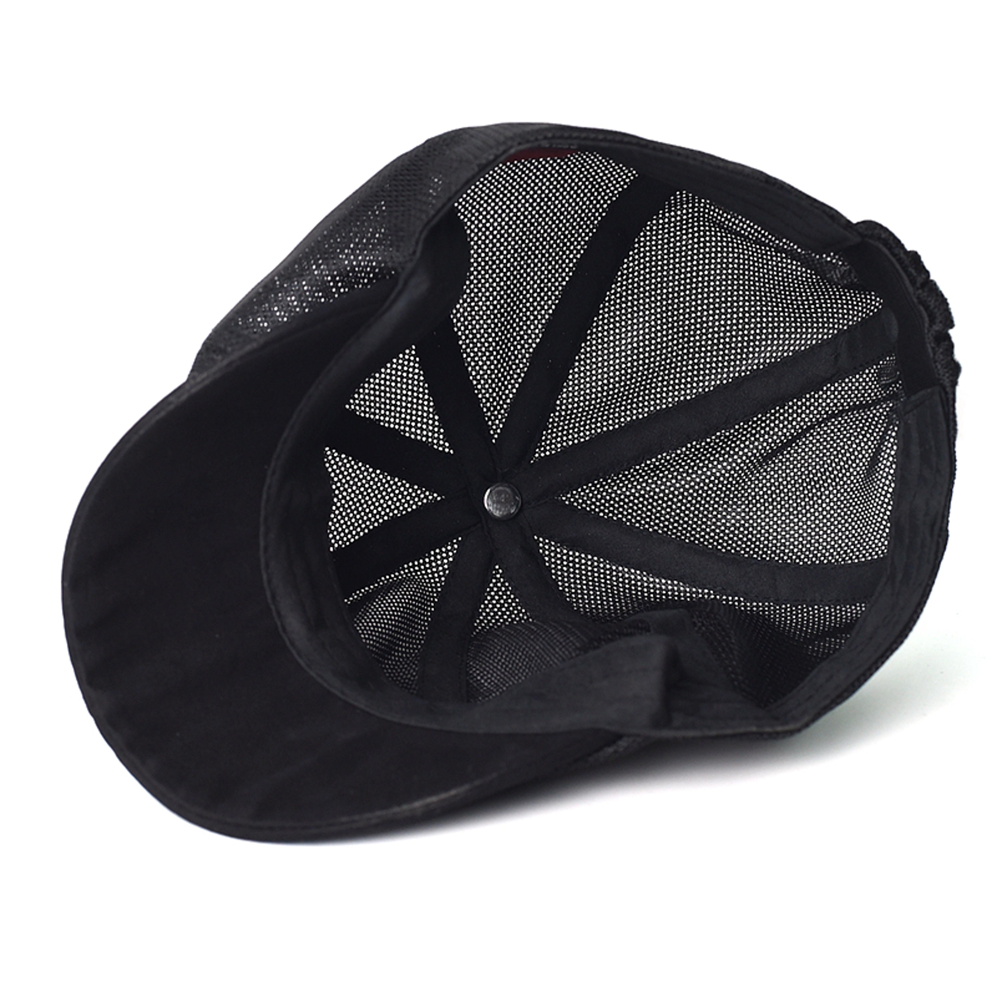 Breathable Mesh Newsboy Cap Lightweight Summer Flat Cap Retro Beret Hat 4
