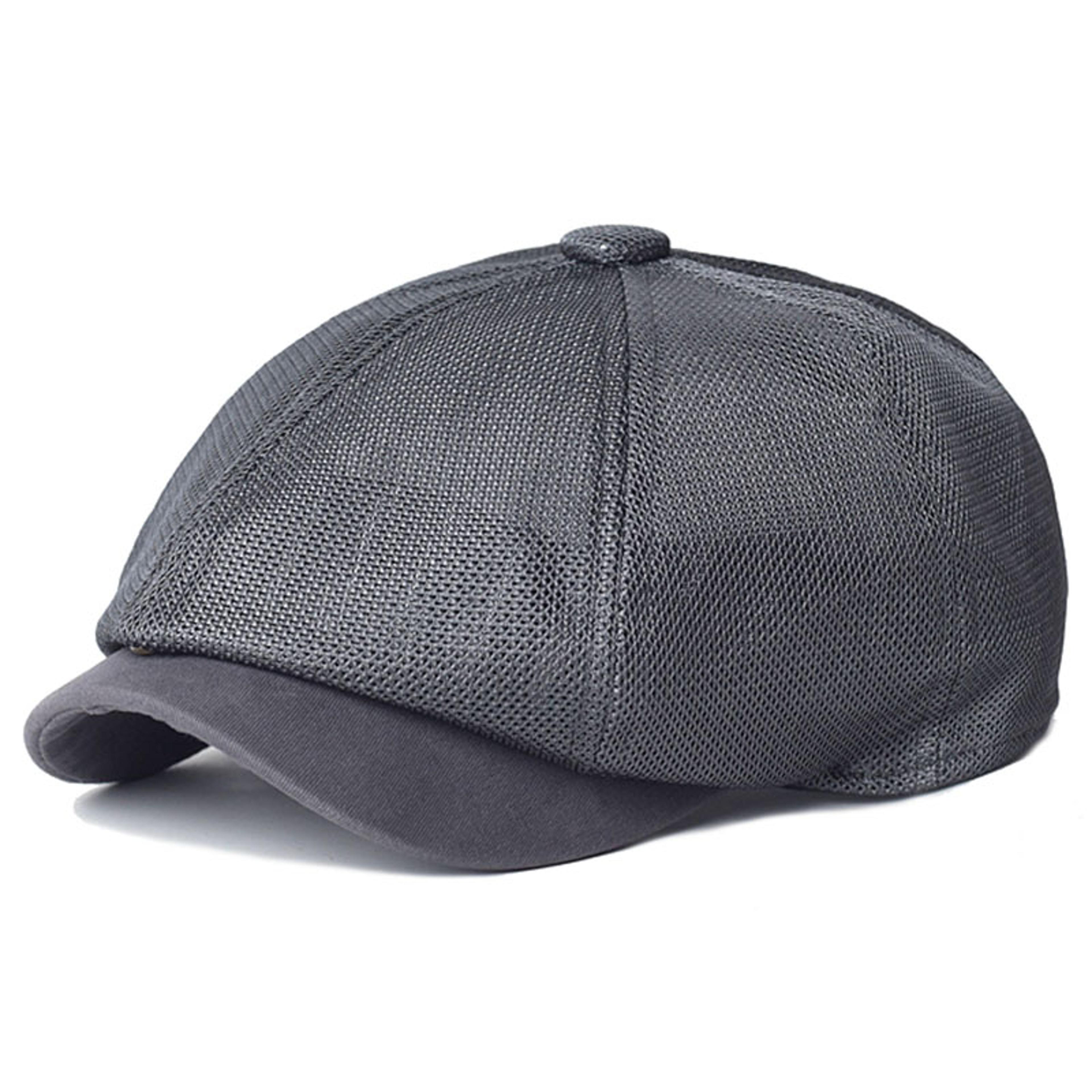 Breathable Mesh Newsboy Cap Lightweight Summer Flat Cap Retro Beret Hat 8