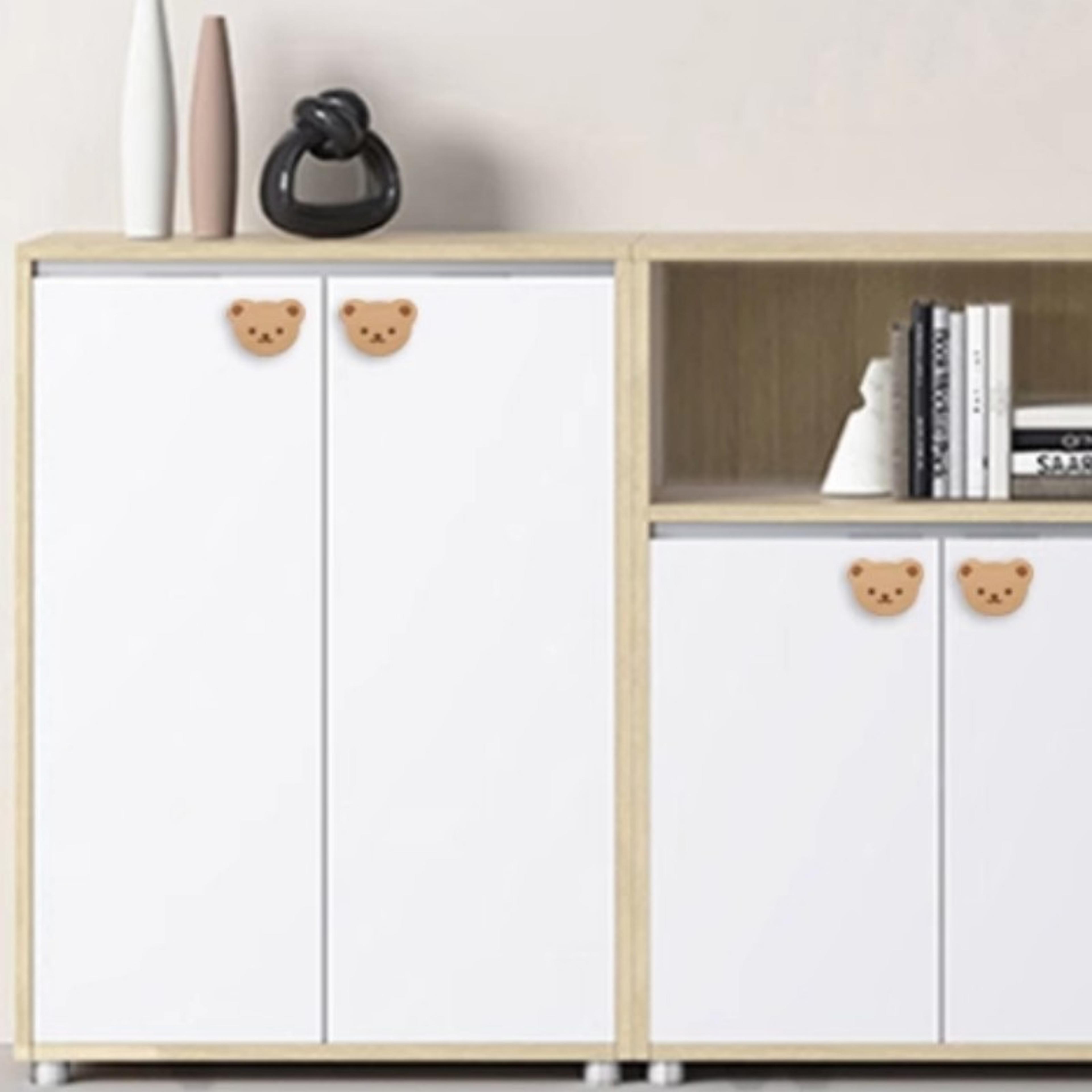 Nordic Cute Bear Wooden Cabinet Handles For Kids Room Furniture 2