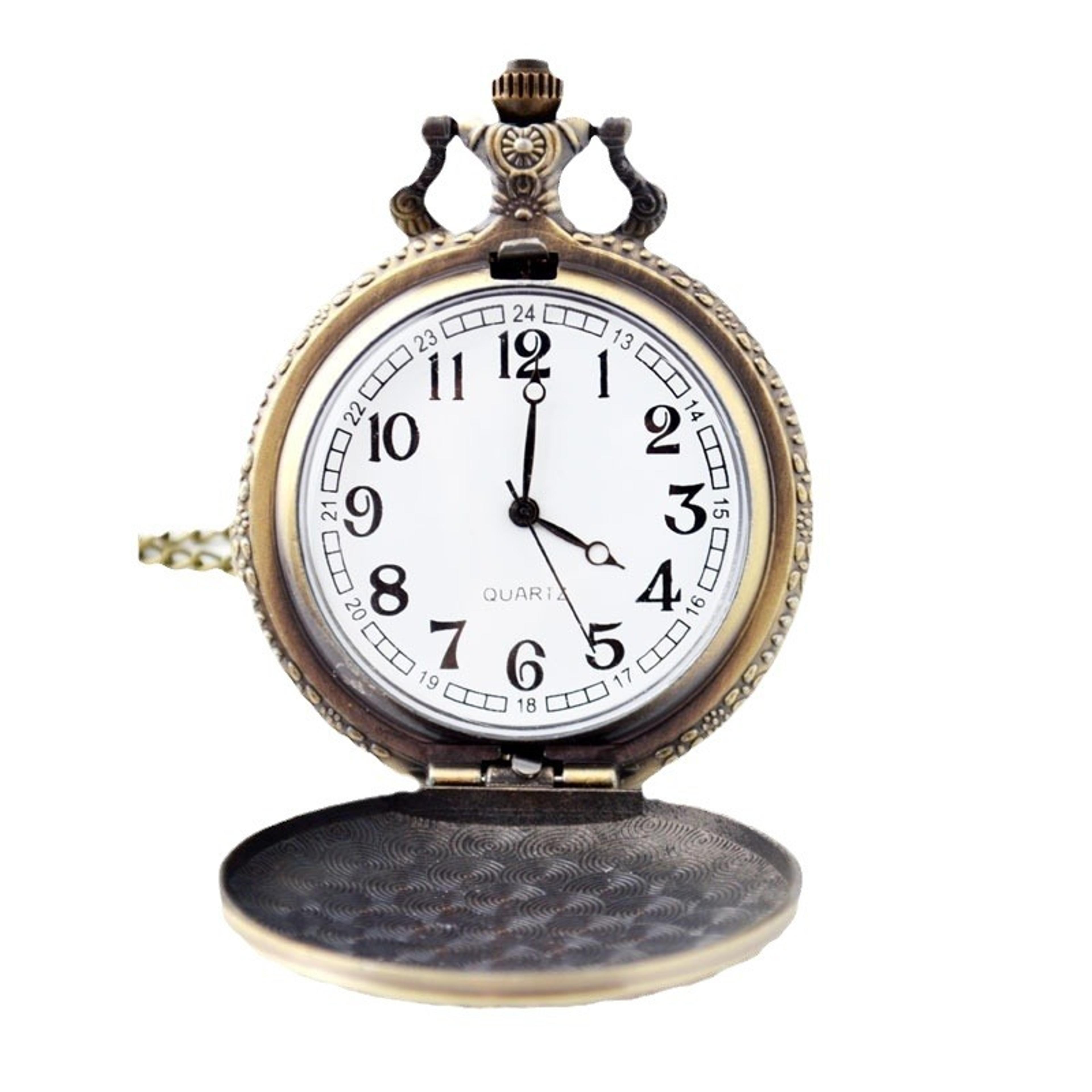 Alice In Wonderland Pocket Watch Vintage Anime Retro Fob Gift Watch 4
