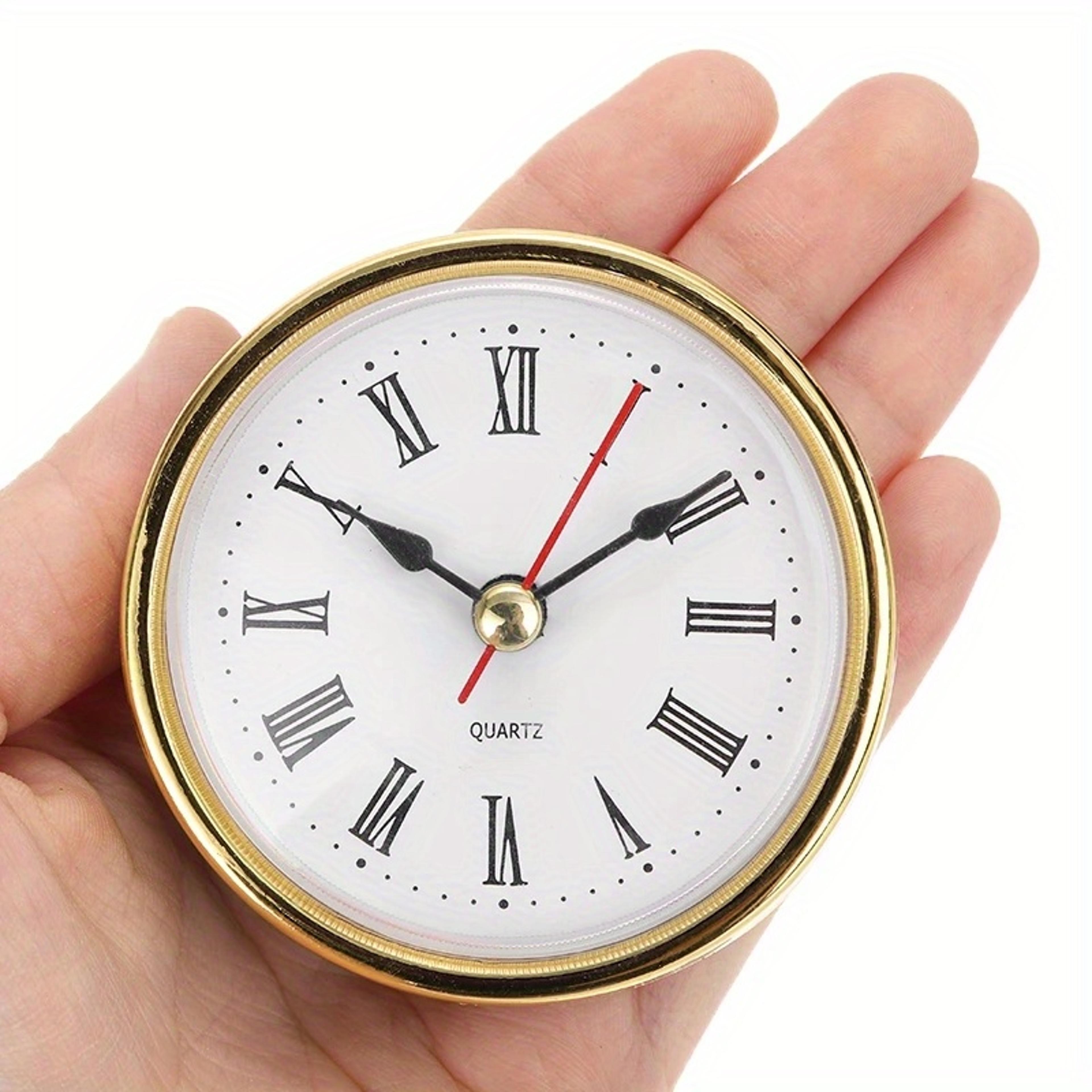 diy mini clock insert quartz movement round roman arabic dial replacement clock head
