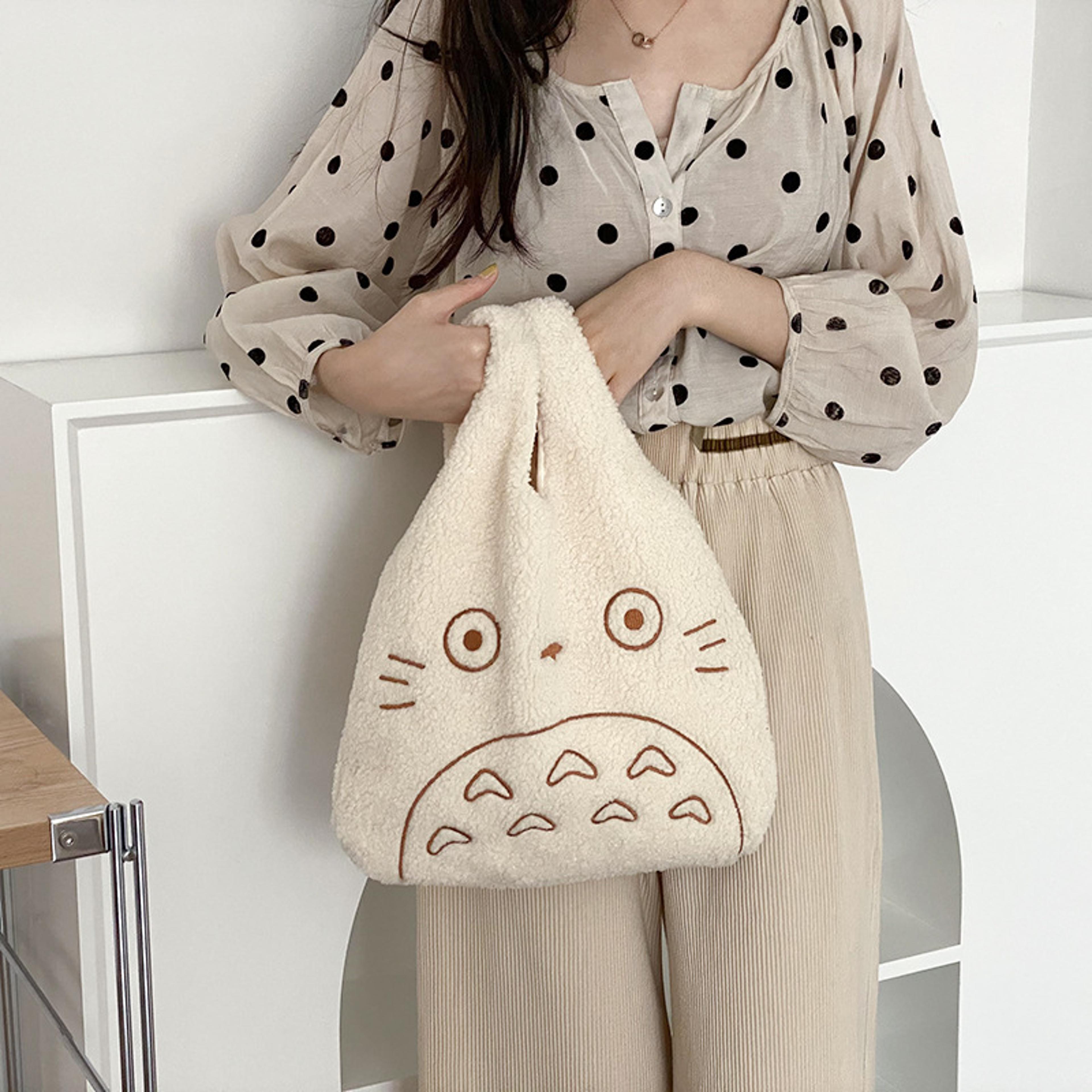 Soft Plush Tote Bag Cute Large Capacity Shoulder Bag For Everyday Style 3