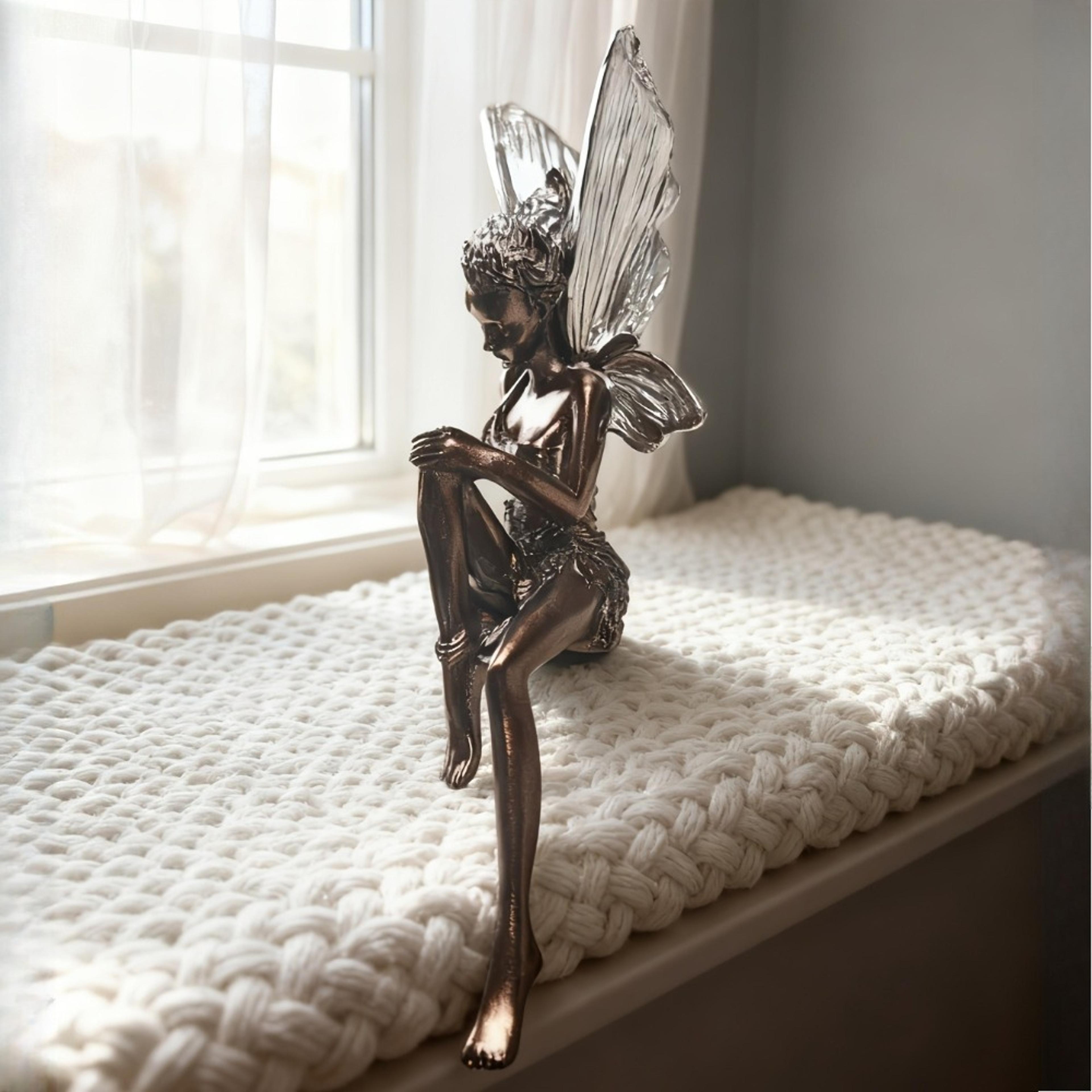 Enchanted Fairy Figurine Resin Statue For Desk Decor Magical Woodland Elf Gift 2
