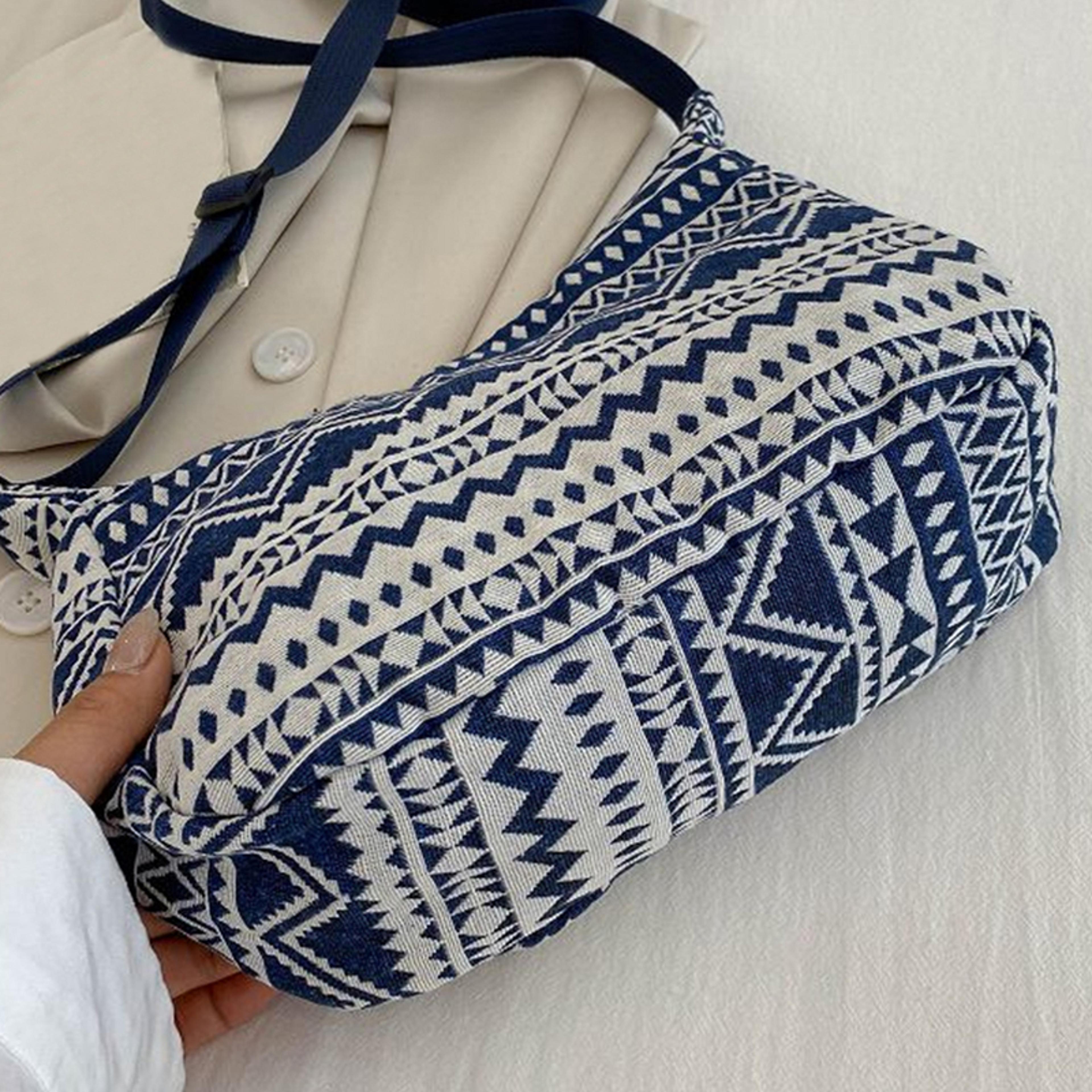 ethnic canvas tote shoulder bag for men & women everyday tote bag casual shoulder bag