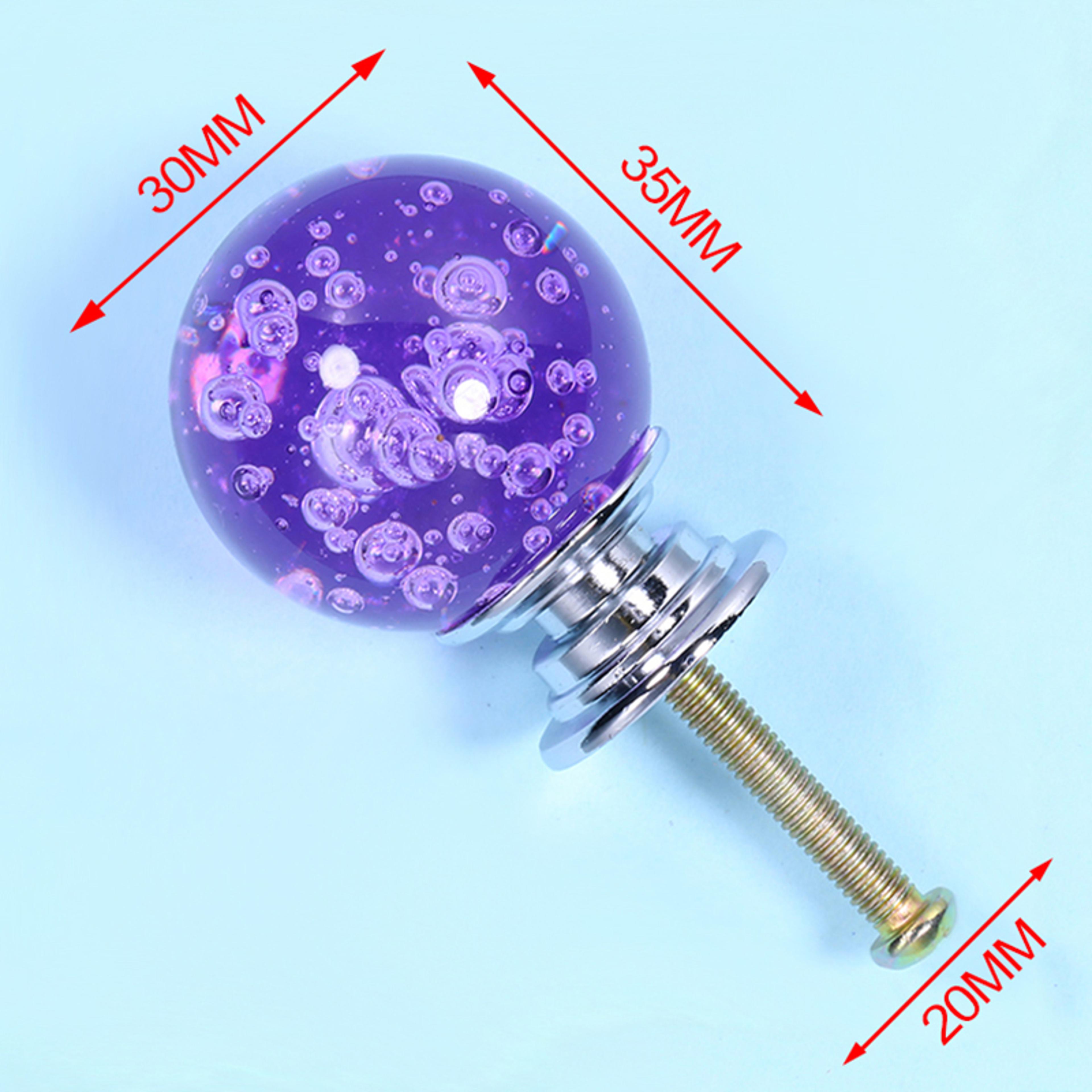 Crystal Bubble Glass Cabinet Knobs Decorative Drawer  Wardrobe Handles 3
