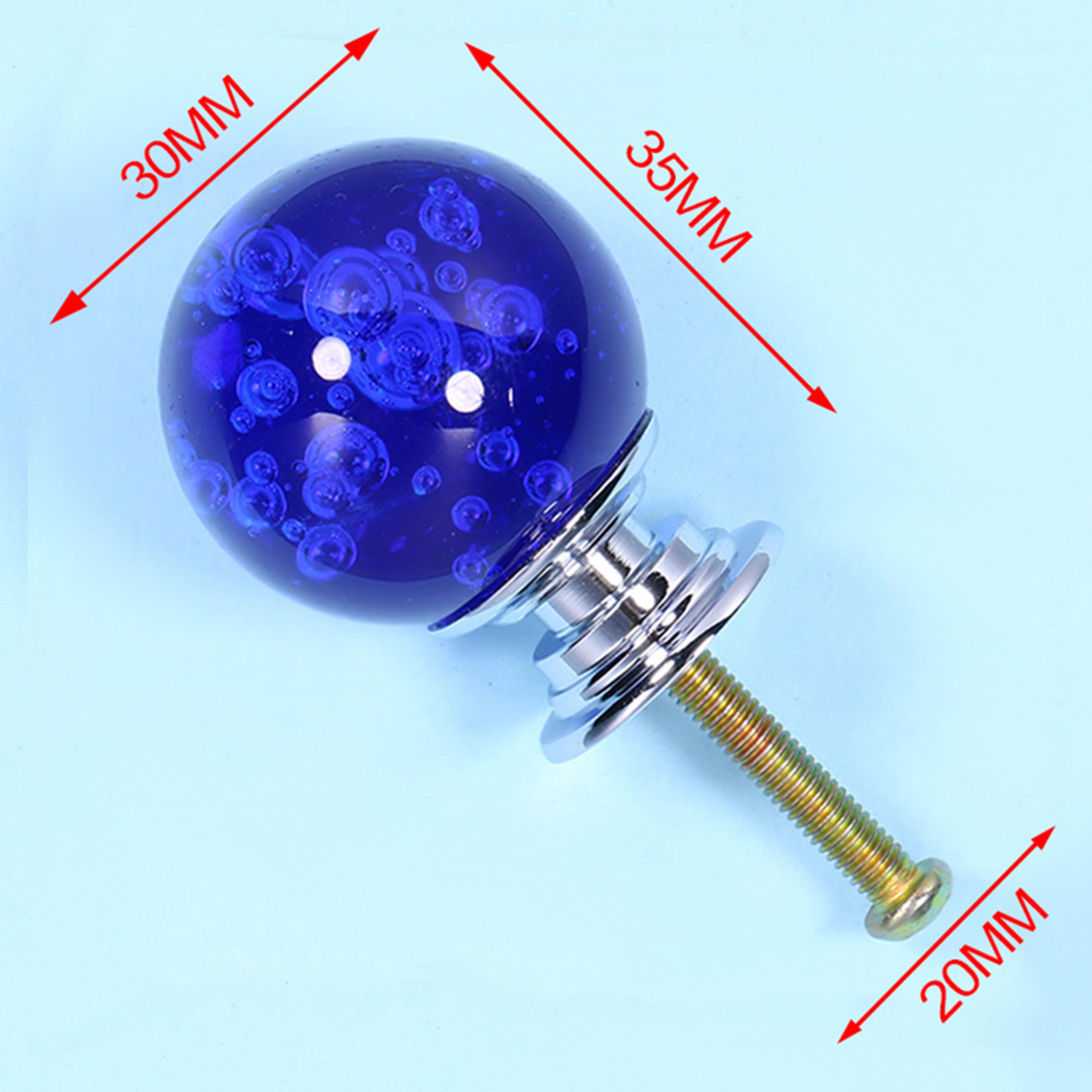 Crystal Bubble Glass Cabinet Knobs Decorative Drawer  Wardrobe Handles 8