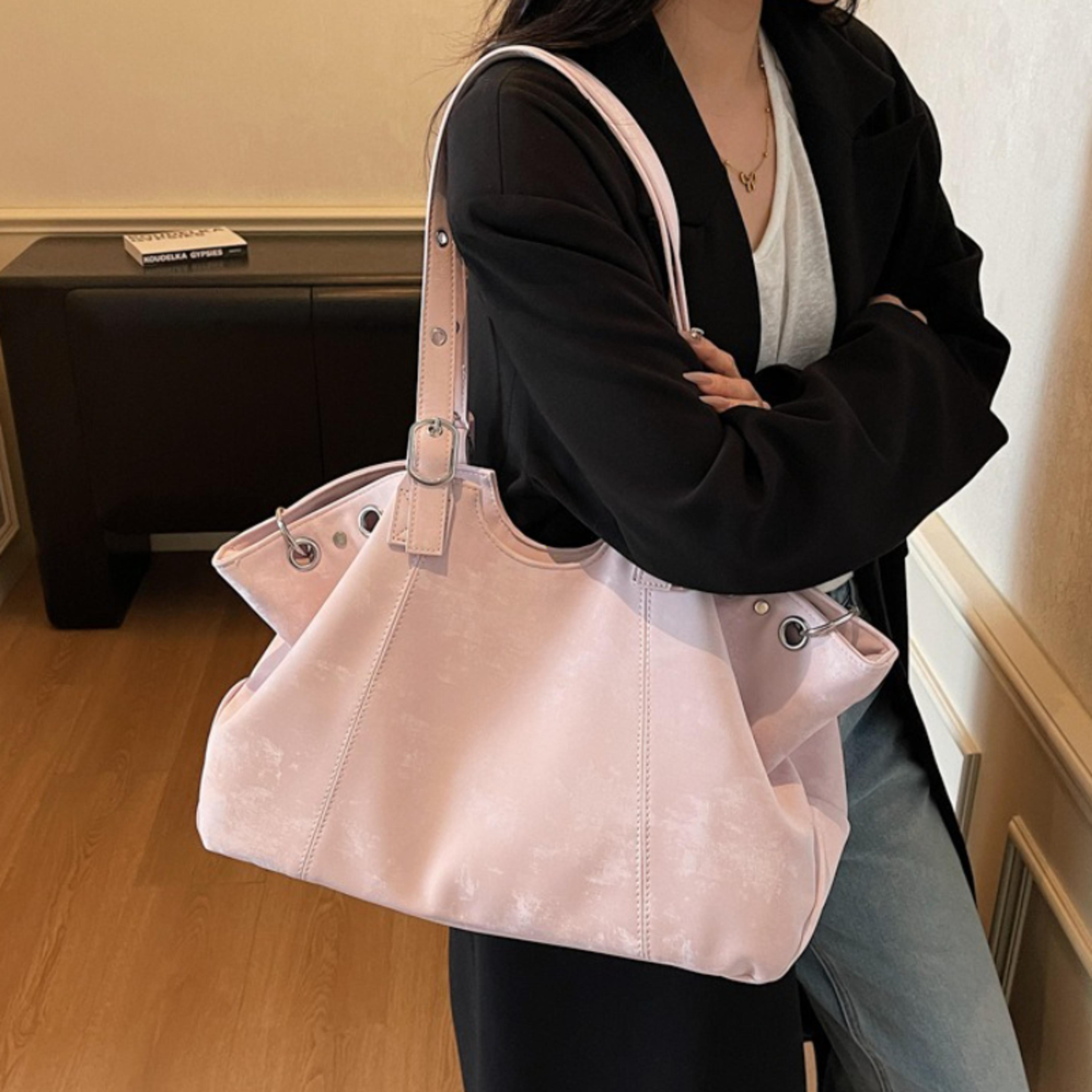 vintage large capacity top handle shoulder tote bag for women