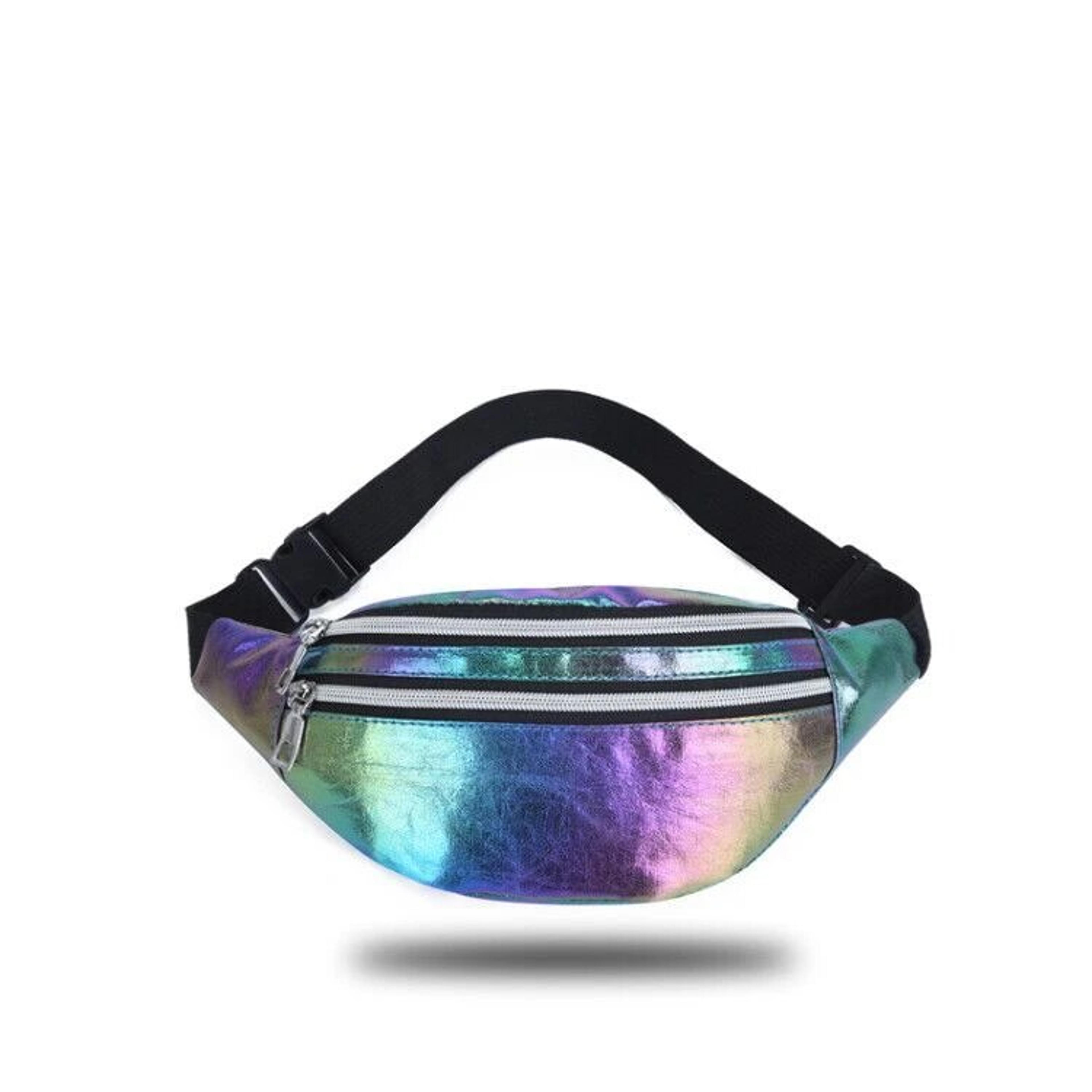 Holographic Waist Bag Reflective Fanny Pack Festival Travel Belt Bag For Women  Girls 7