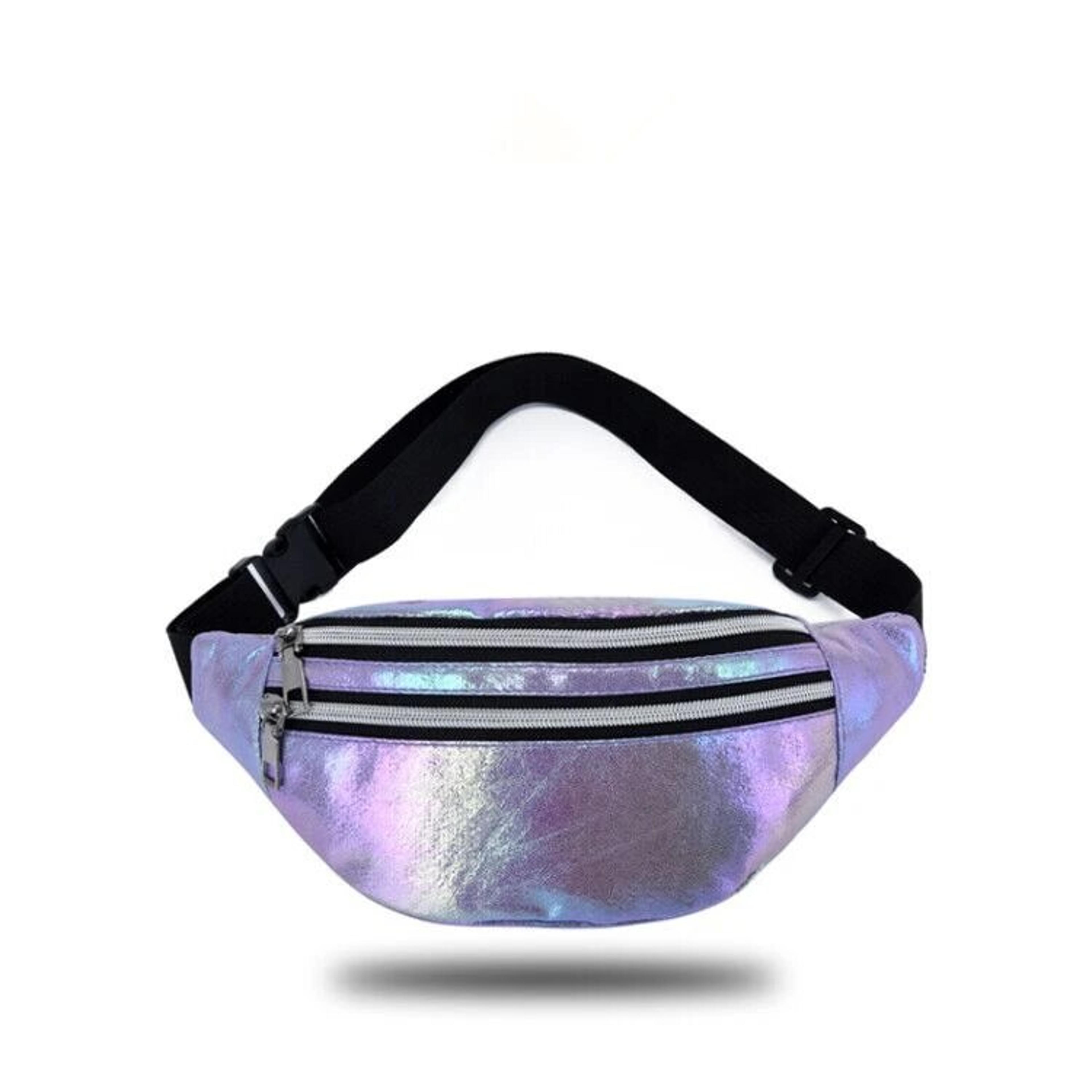 Holographic Waist Bag Reflective Fanny Pack Festival Travel Belt Bag For Women  Girls 8
