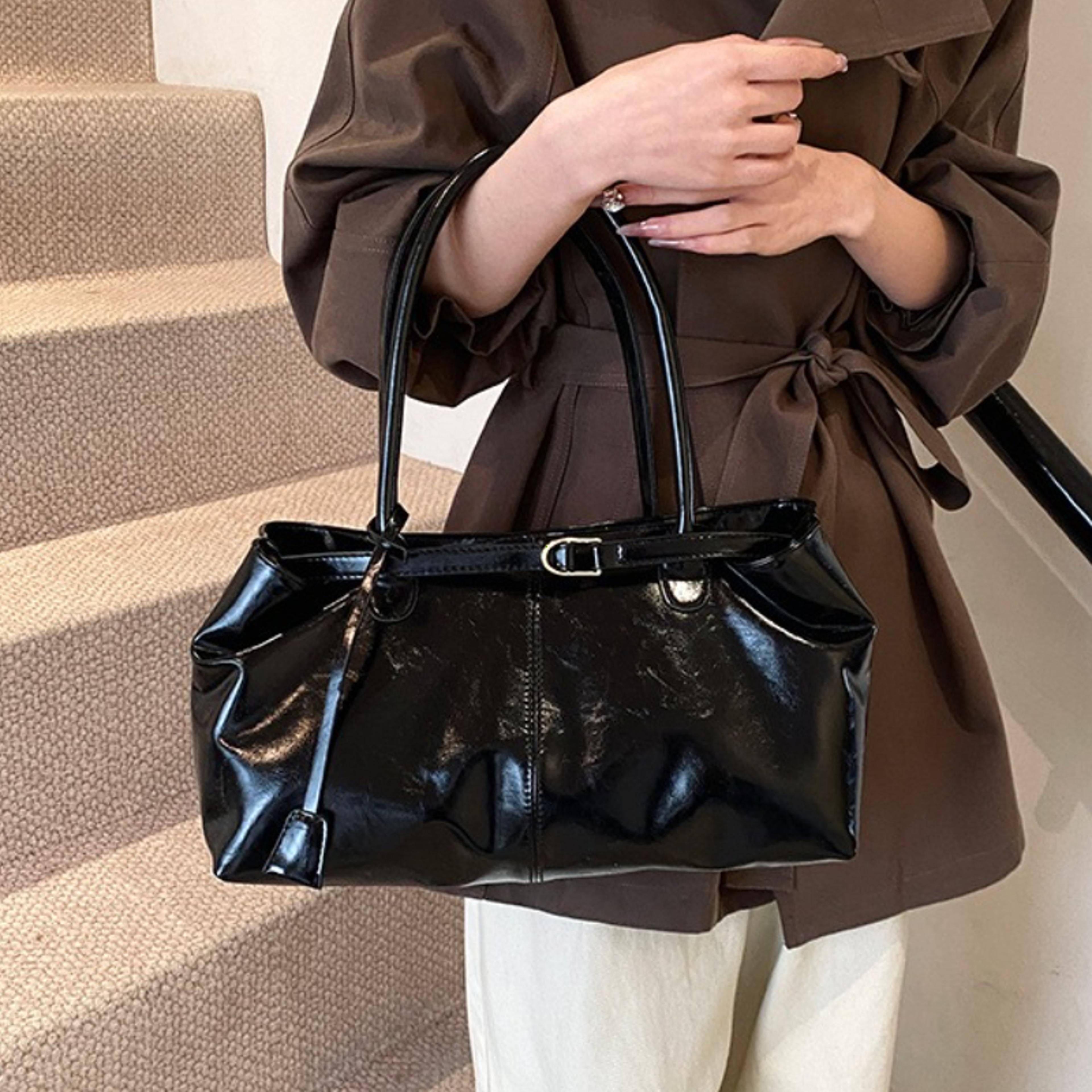 Vintage Large Capacity Shoulder Tote Bag For Women Casual Underarm Commuting Handbag 1