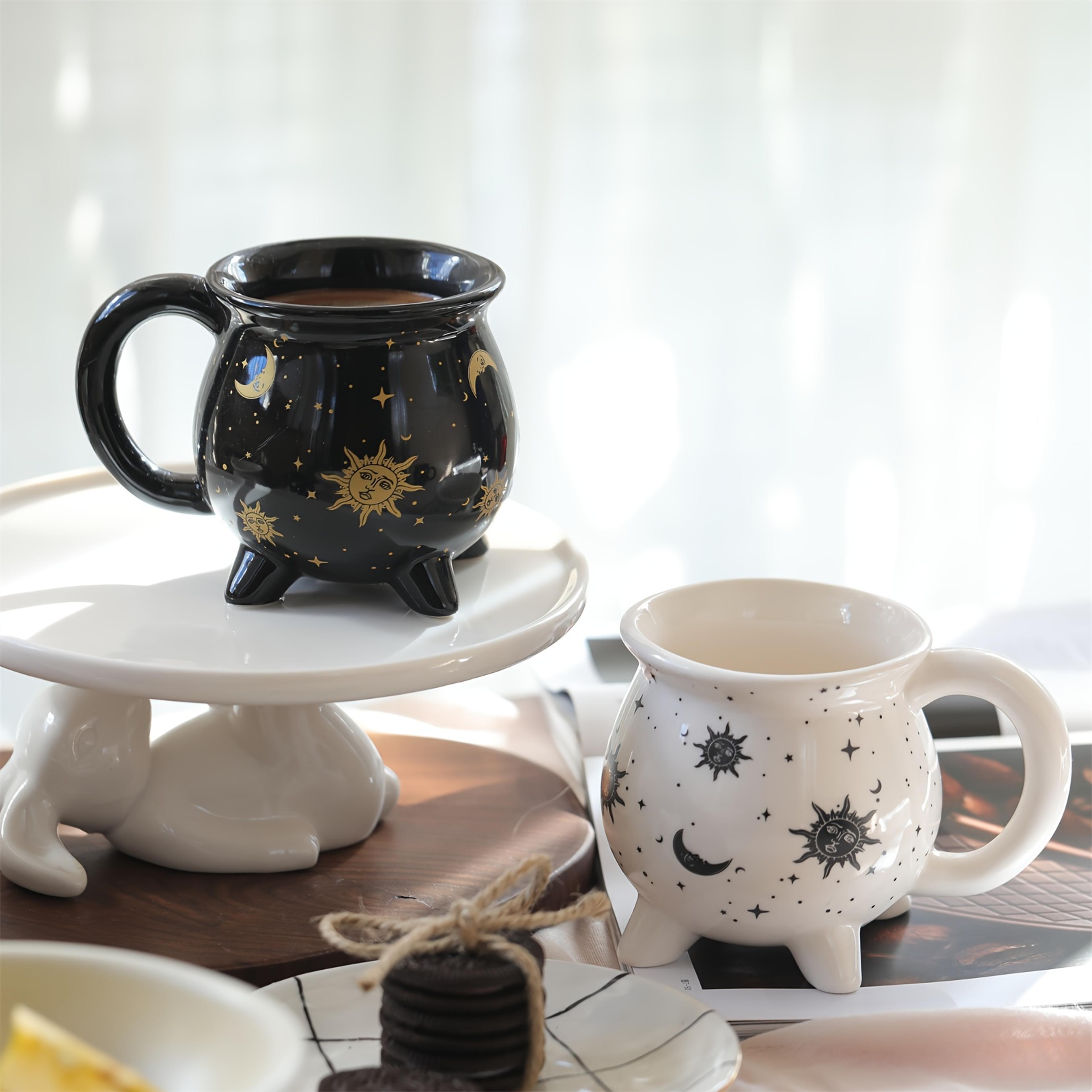 Celestial Sun Moon Stars Coffee Mug  Mystical Ceramic Divination Cup For Coffee  Tea Lovers 4