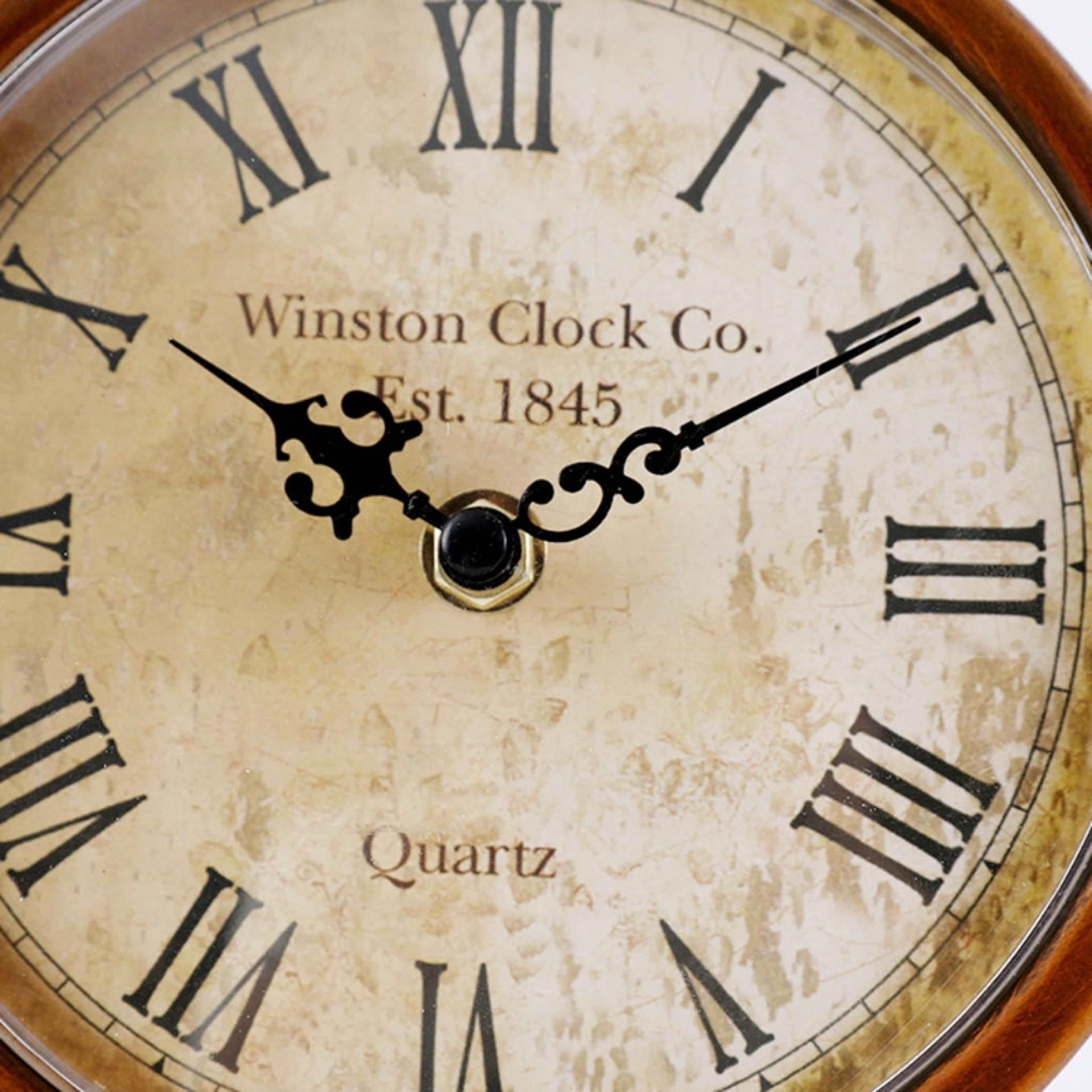 Vintage Retro Iron Table Clock Silent Battery Operated Desk Clock For Home Office Decor 3