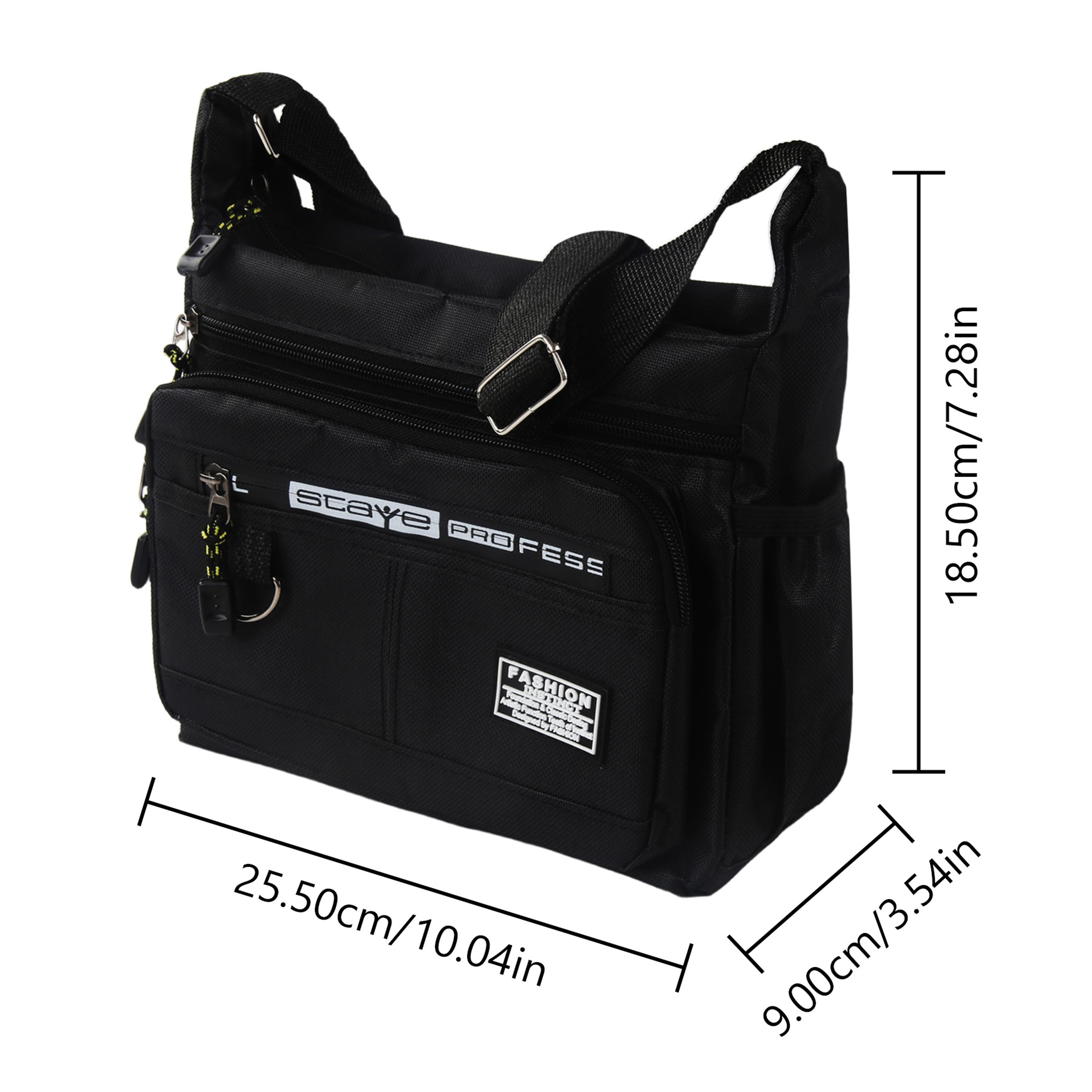 UrbanFlex Oxford Crossbody Messenger Bag With Multi Pocket Storage 3