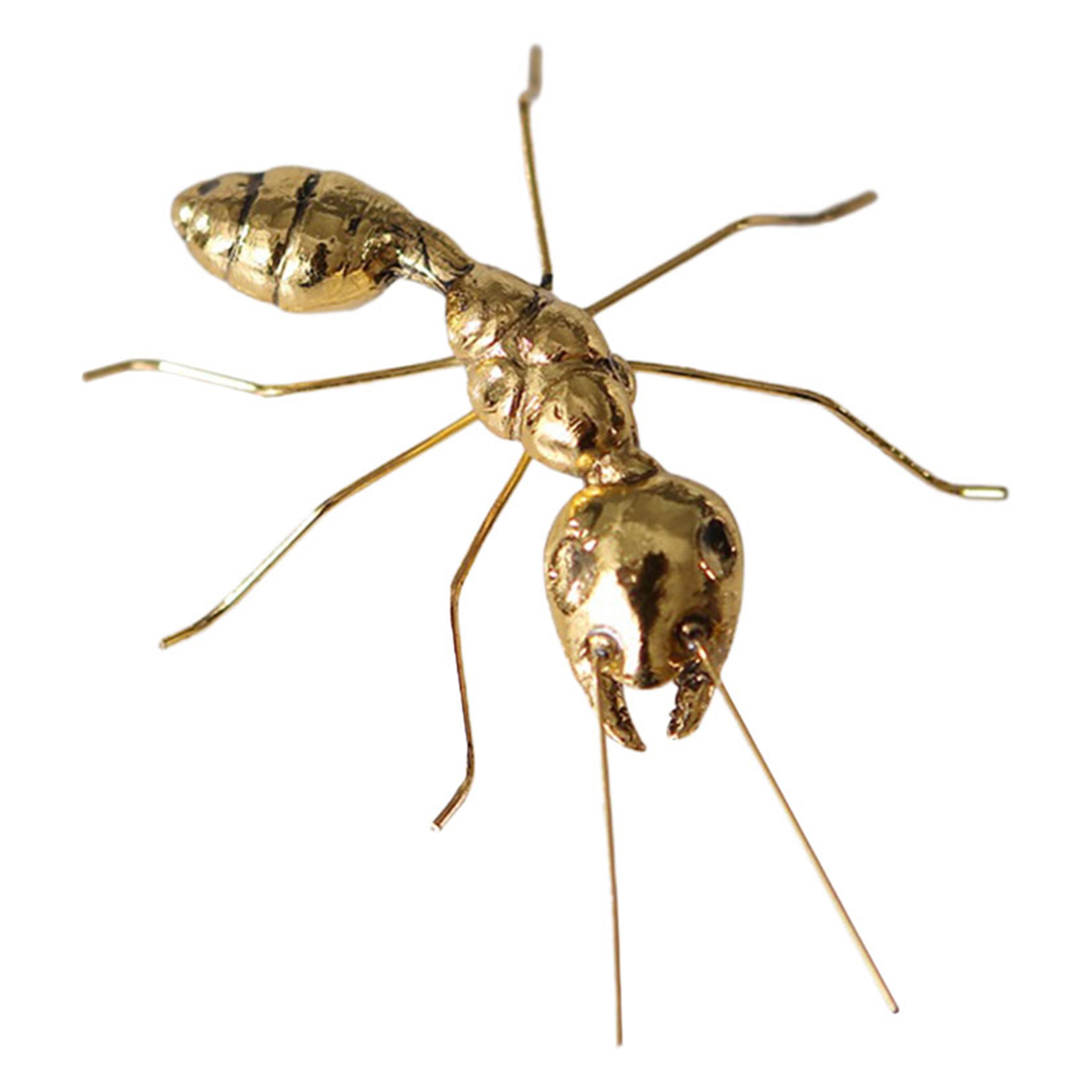 metal ant sculpture modern home decor accent miniature table figurine