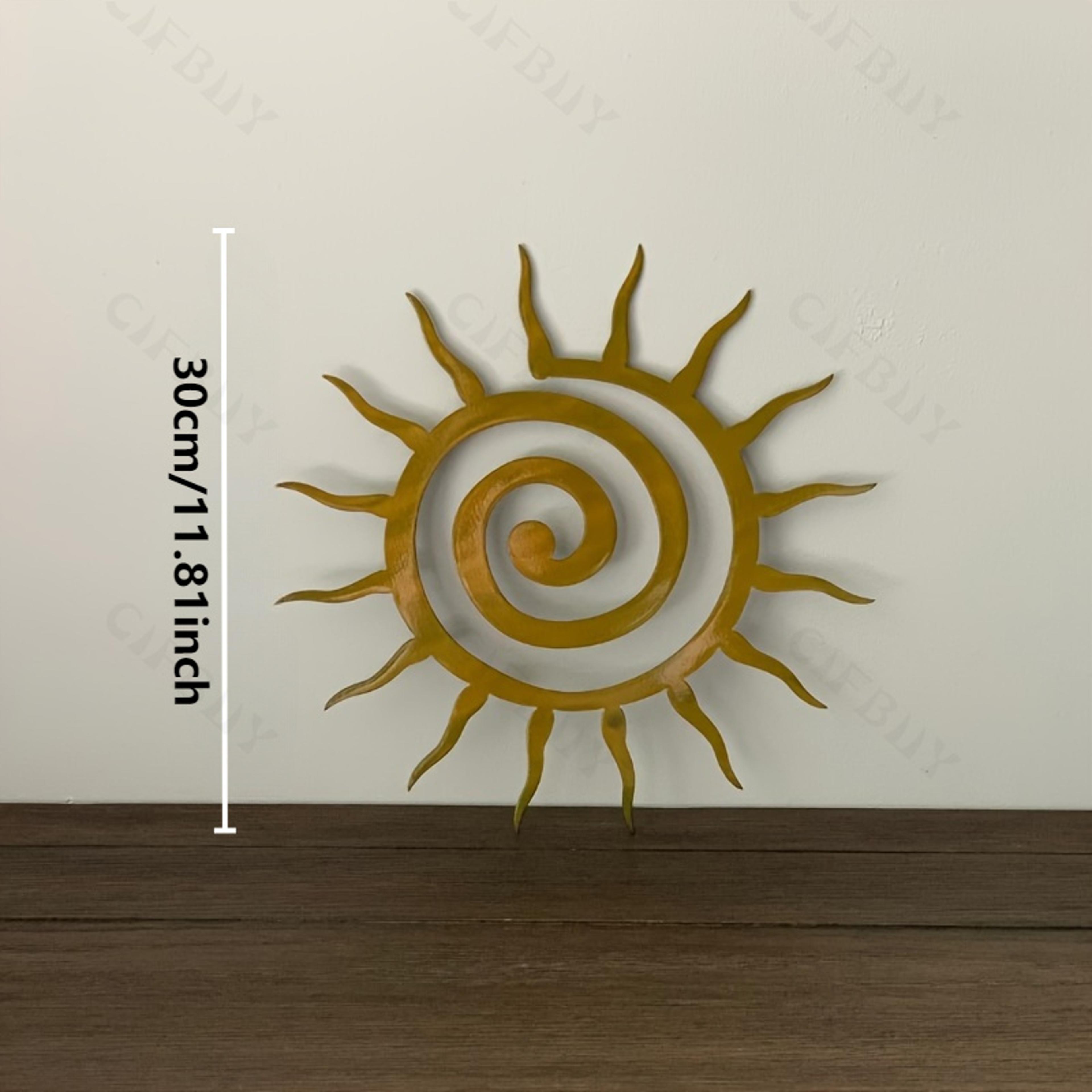 Antique Coiled Star Metal Wall Sculpture For Outdoor Wall Decor  Rustic Garden Accent 1