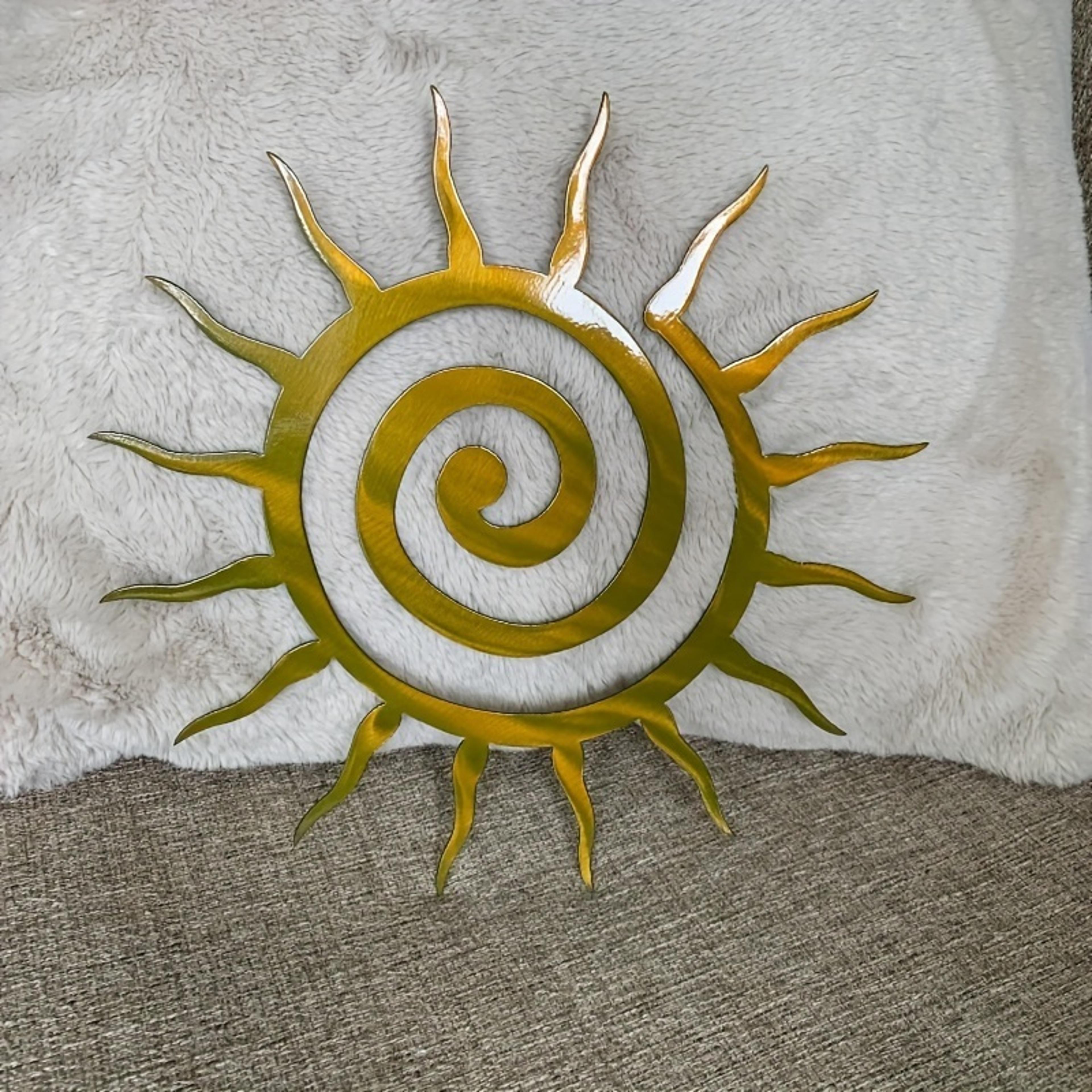 Antique Coiled Star Metal Wall Sculpture For Outdoor Wall Decor  Rustic Garden Accent 3