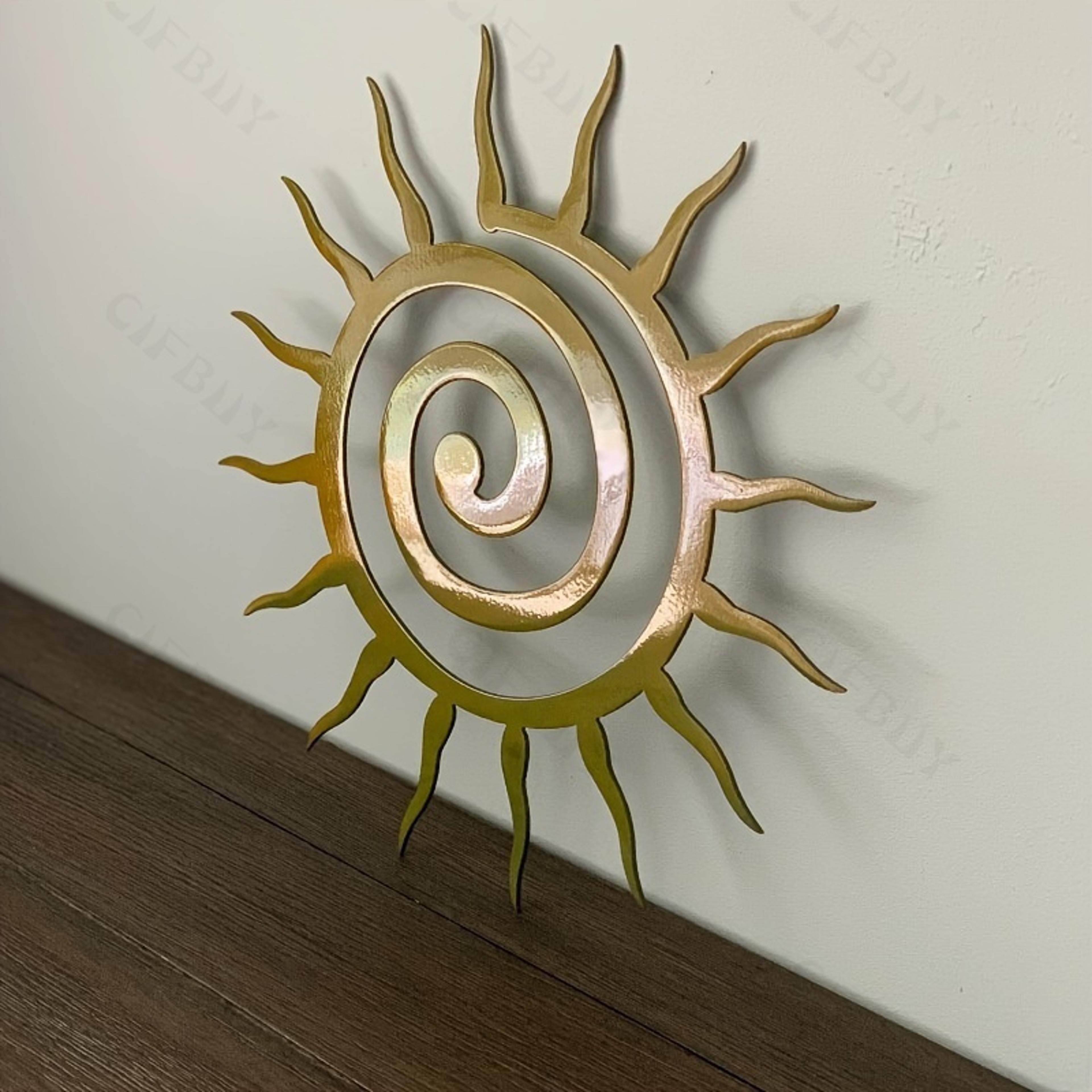 Antique Coiled Star Metal Wall Sculpture For Outdoor Wall Decor  Rustic Garden Accent 4
