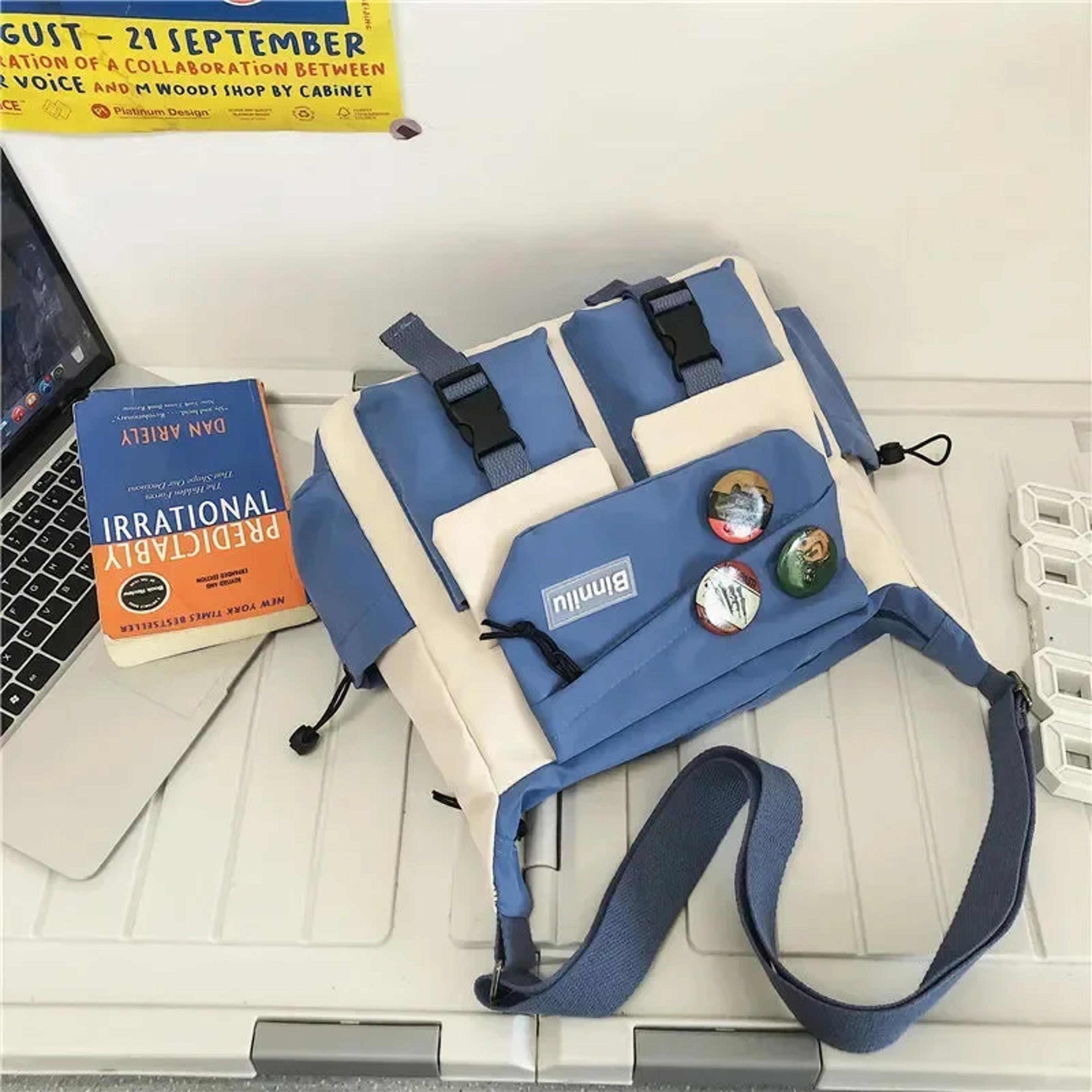Canvas Crossbody Bag For Women Casual Messenger School Shoulder Bag 6