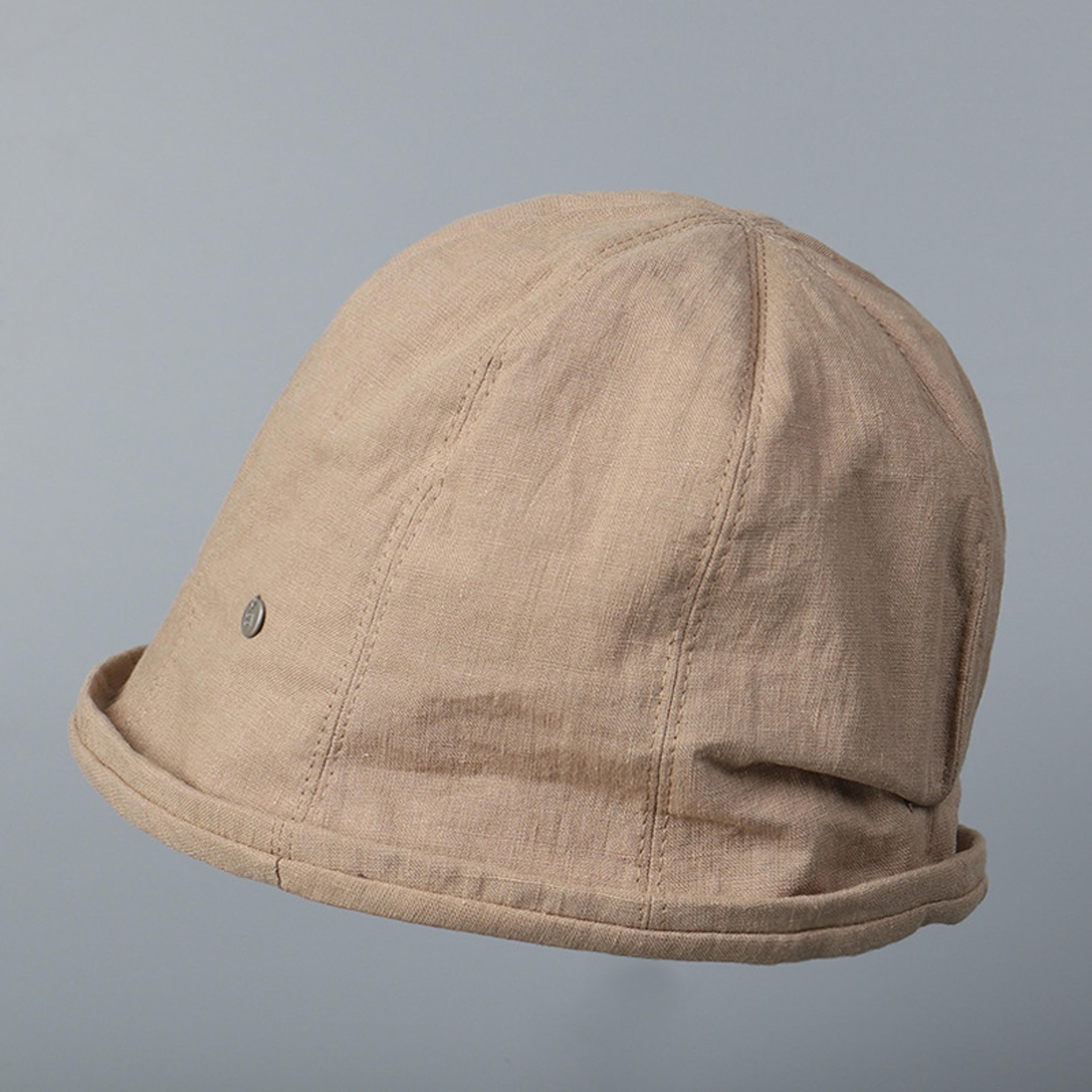 Foldable Linen Sun Hat For Women Wide Brim Bucket Hat For Beach Travel 5