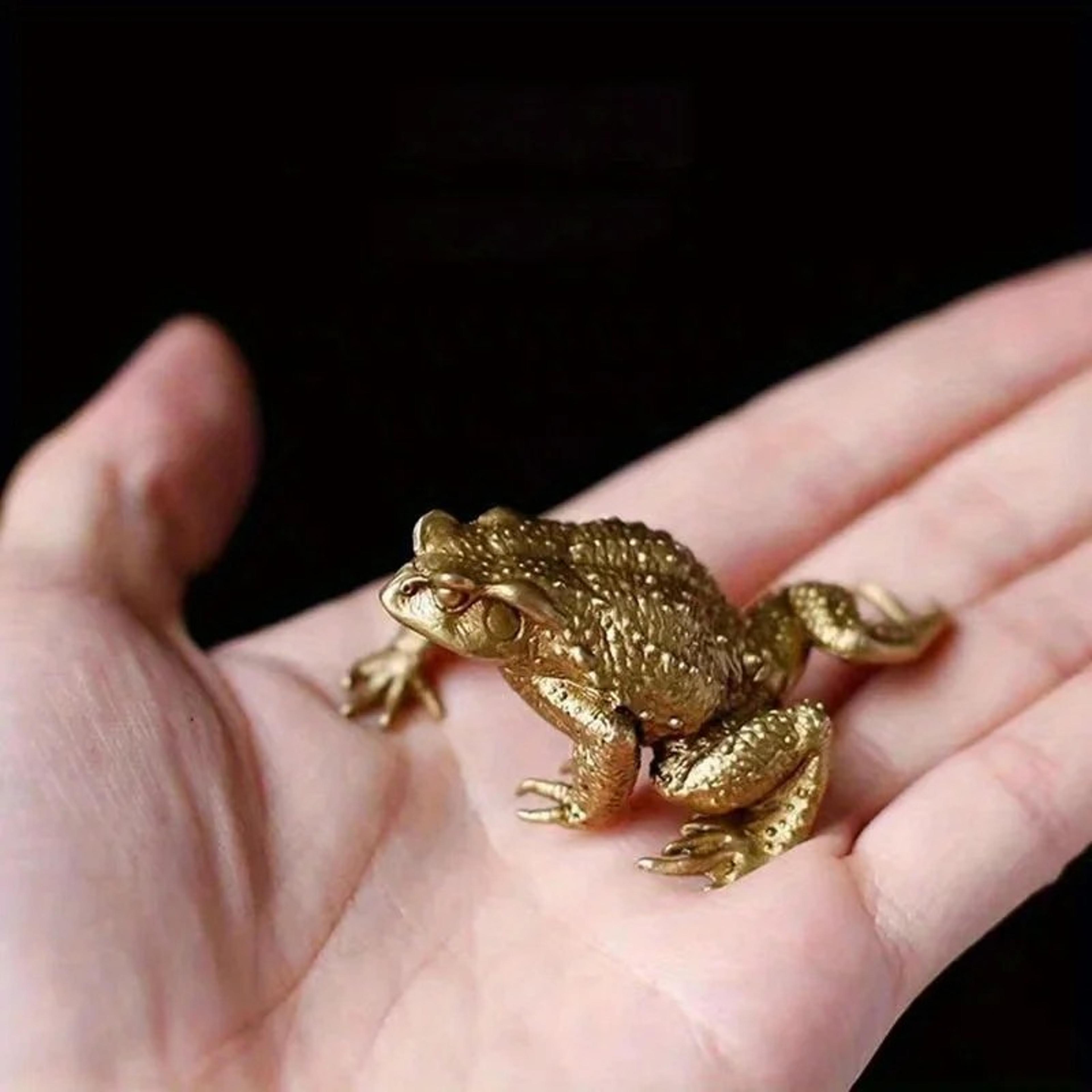 Feng Shui Money Toad Brass Statue Lucky Wealth Decor For Home Office 1