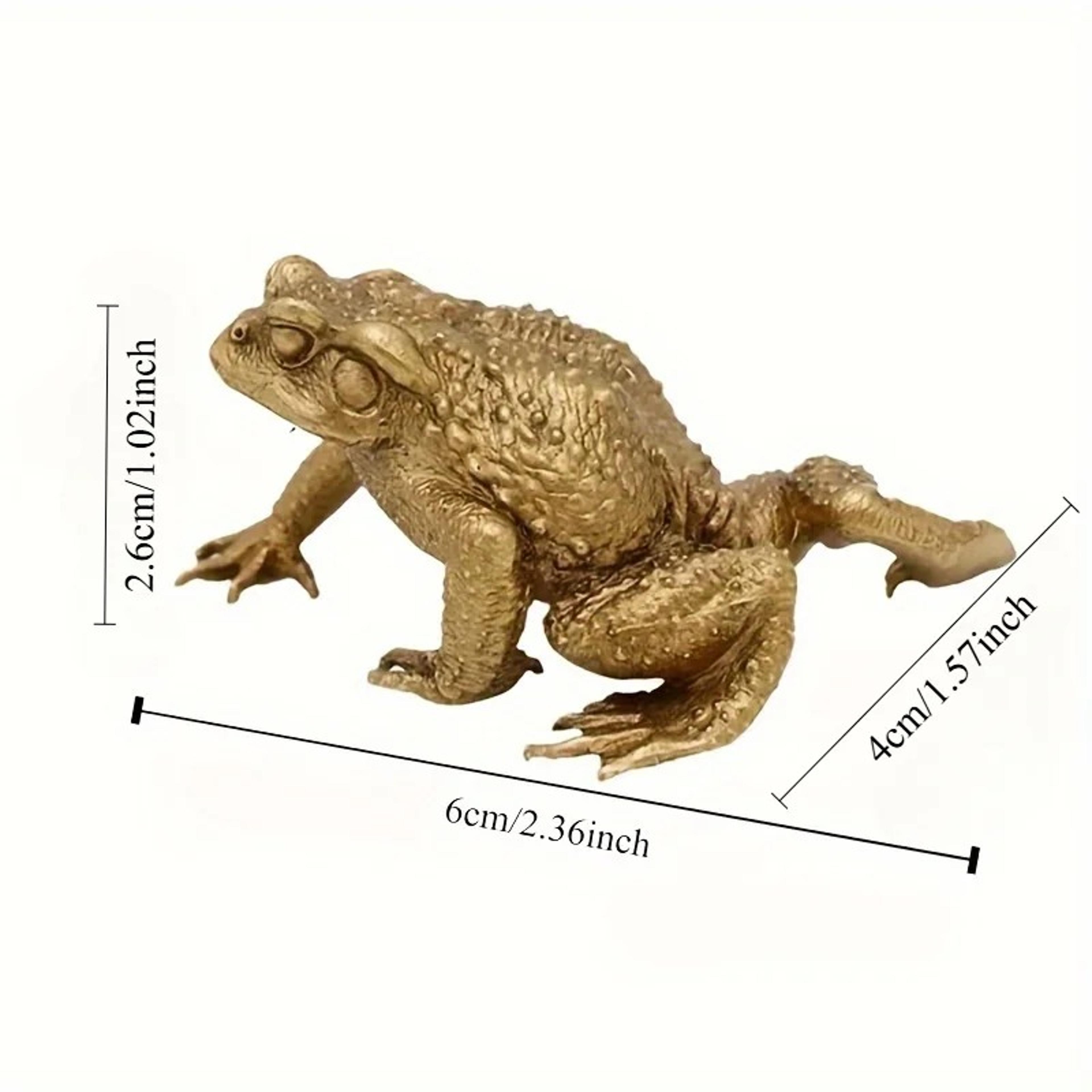 Feng Shui Money Toad Brass Statue Lucky Wealth Decor For Home Office 2