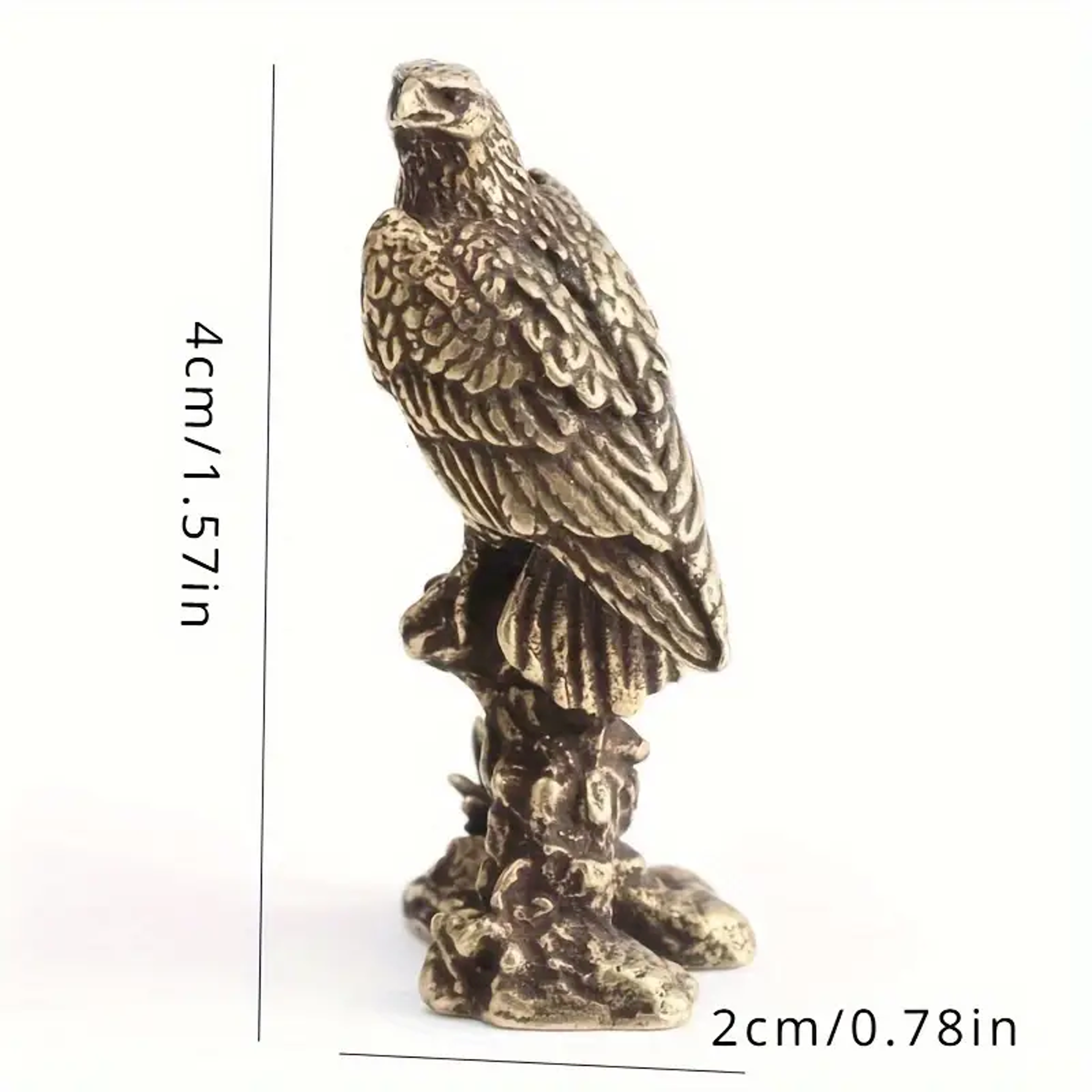 Handcrafted Bronze Eagle Sculpture Miniature Bird Statue For Elegant Home Decor 3