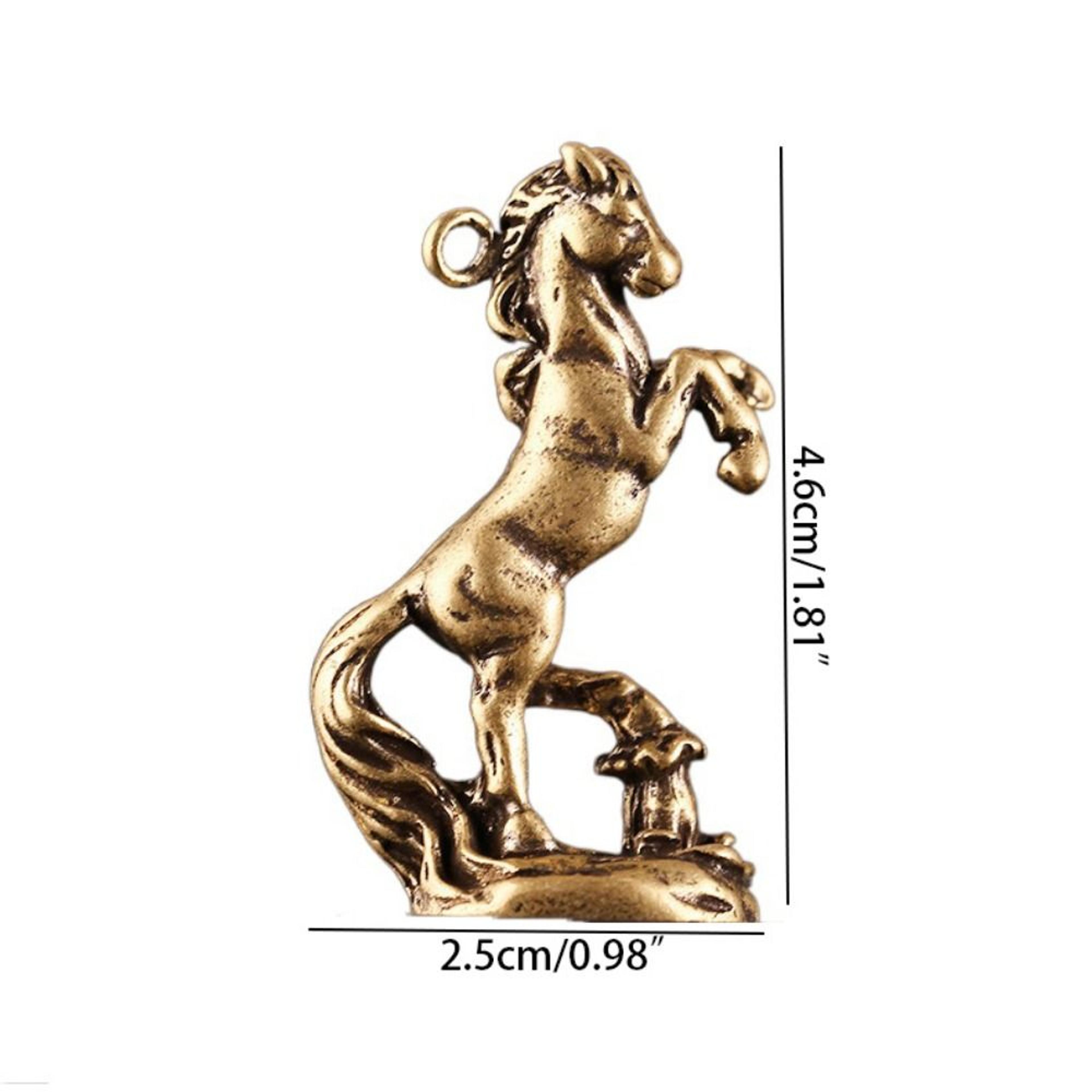 Feng Shui Lucky Horse Statue Brass Zodiac Coin Figurine For Wealth And Desk Decor 5