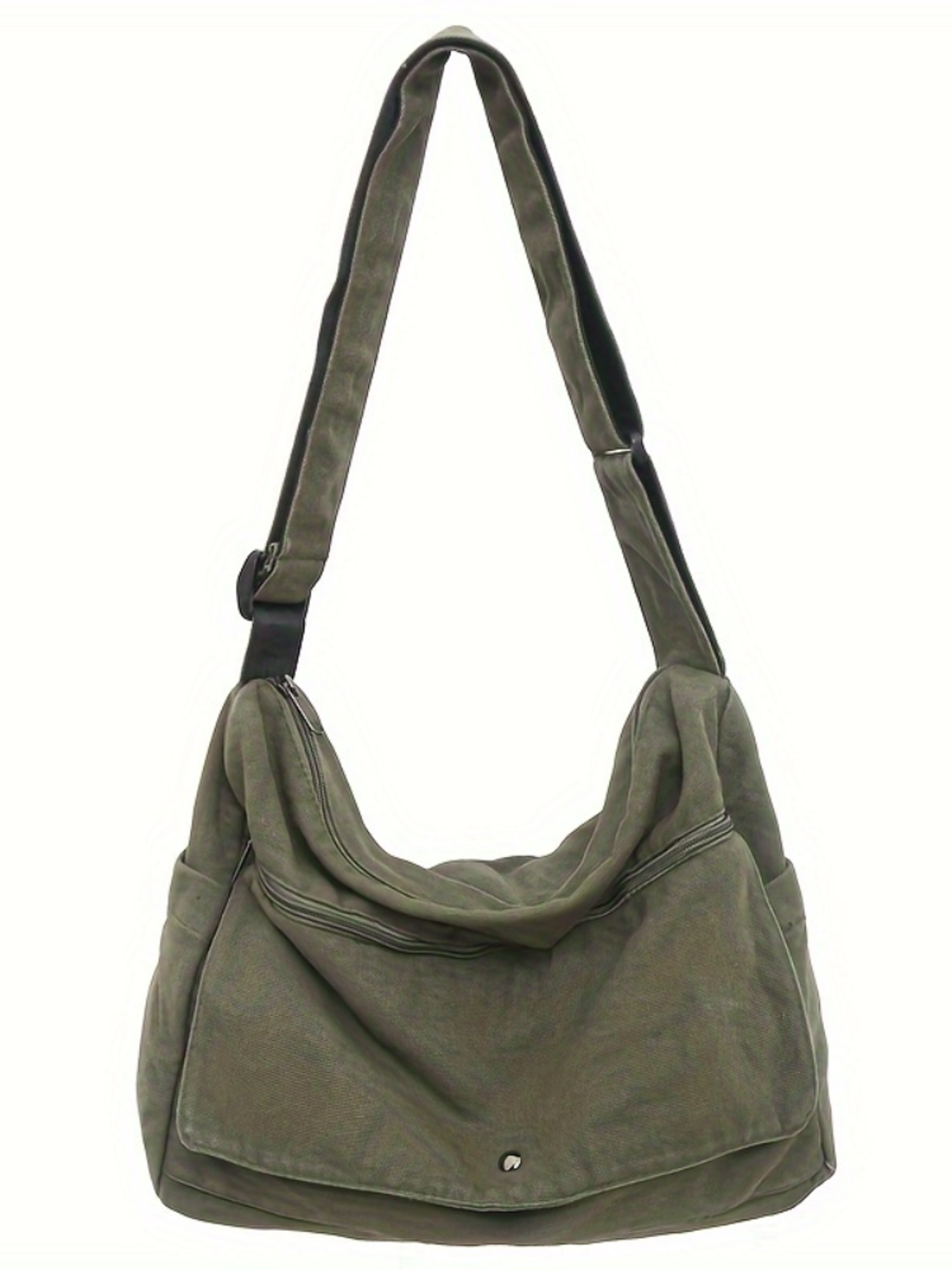 large capacity canvas crossbody bag – adjustable hobo sling for everyday travel