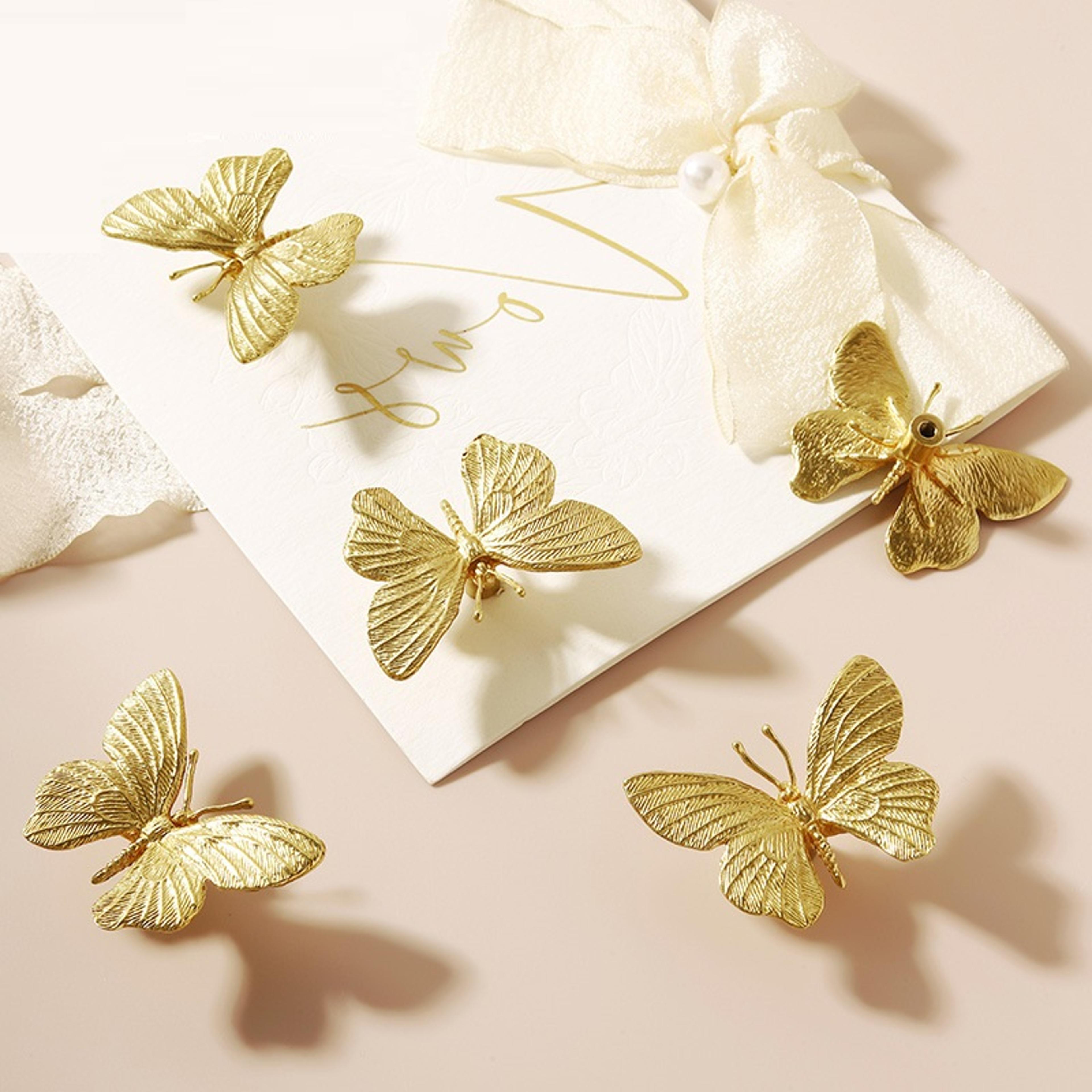 modern brass butterfly cabinet handles for wardrobe & kids room furniture