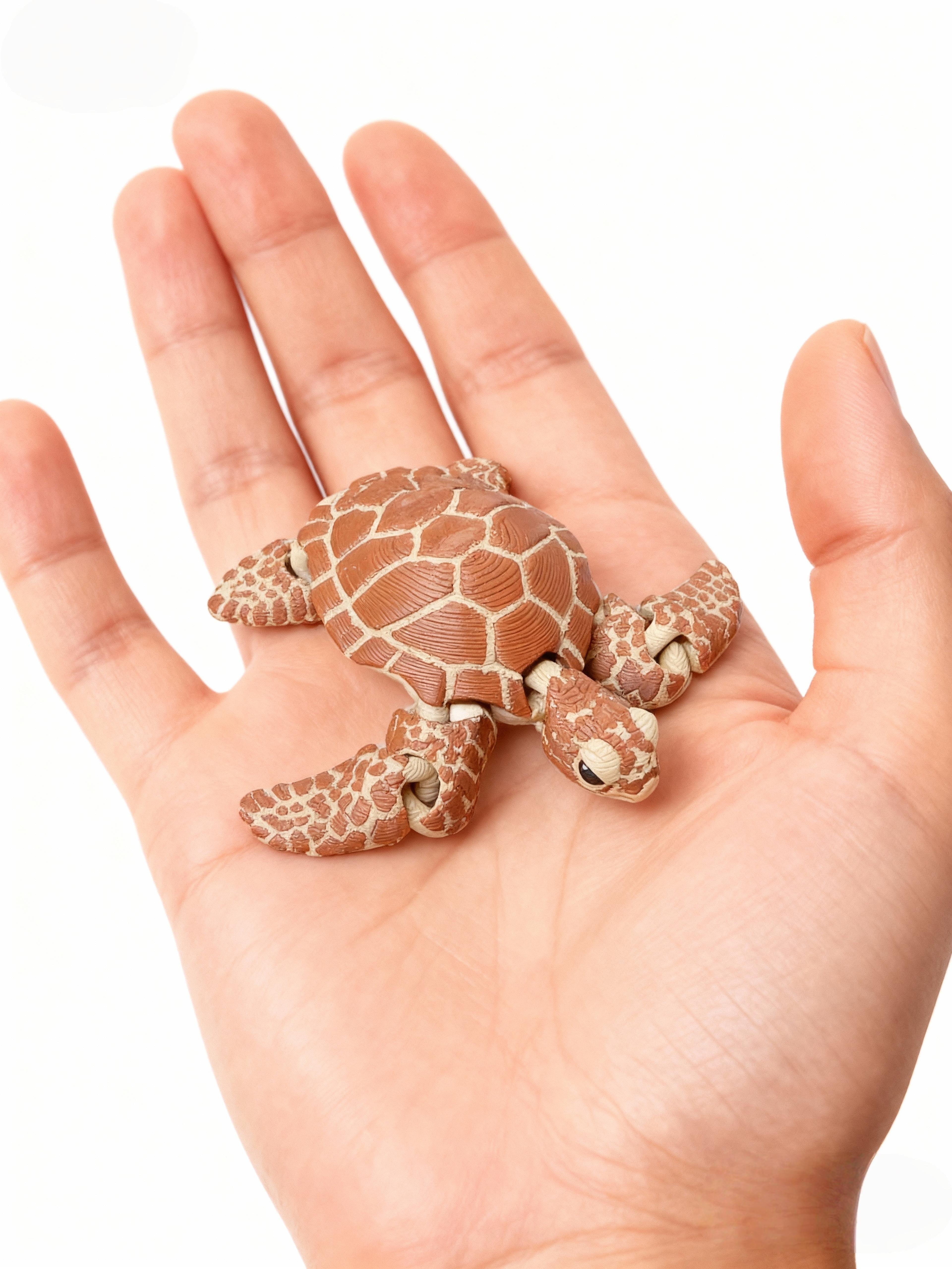 Articulated Turtle Figurine Flexible Desk Toy Aquarium Decor Gift 2