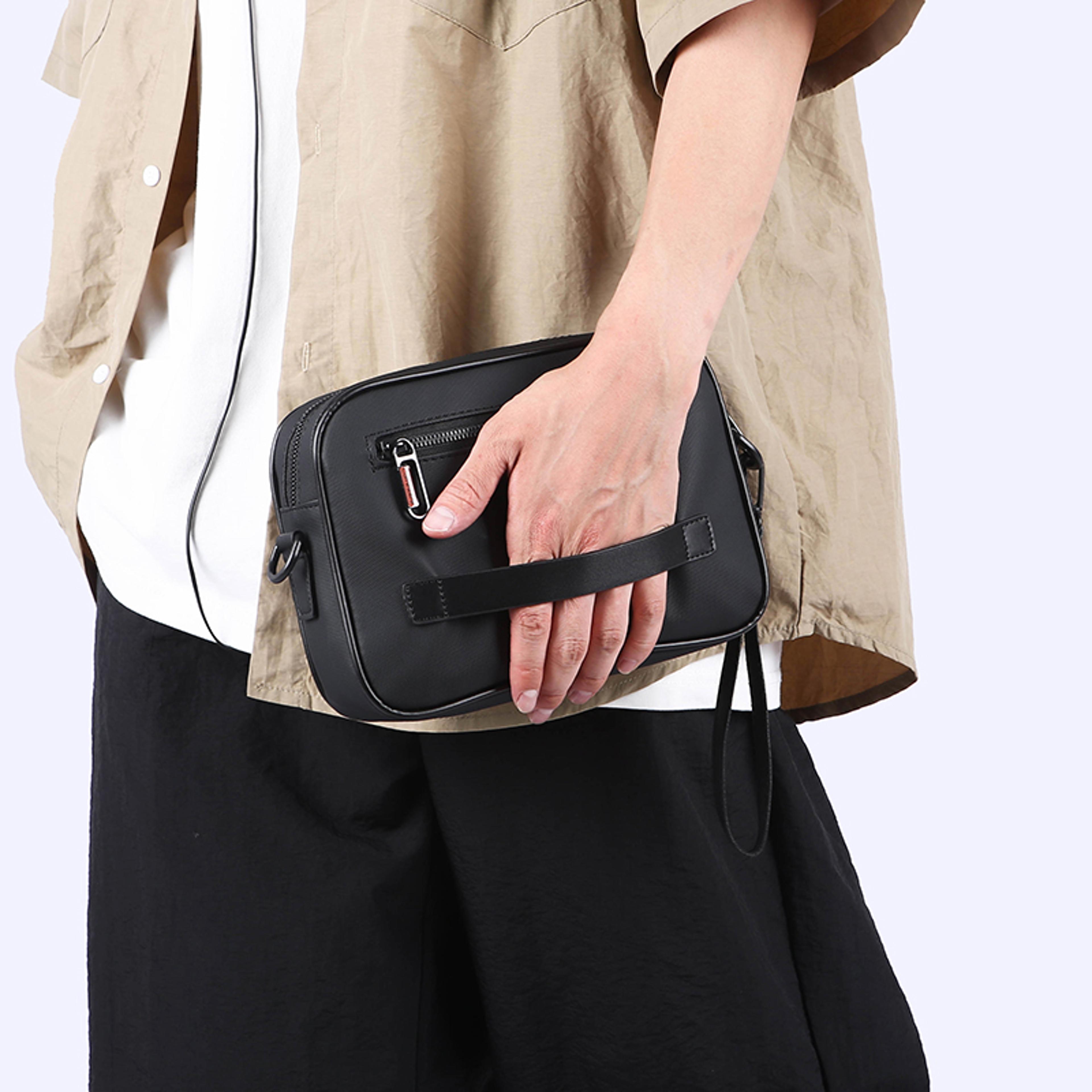 High Quality Mens Mini Shoulder Bag Soft PU Phone Clutch Crossbody 5