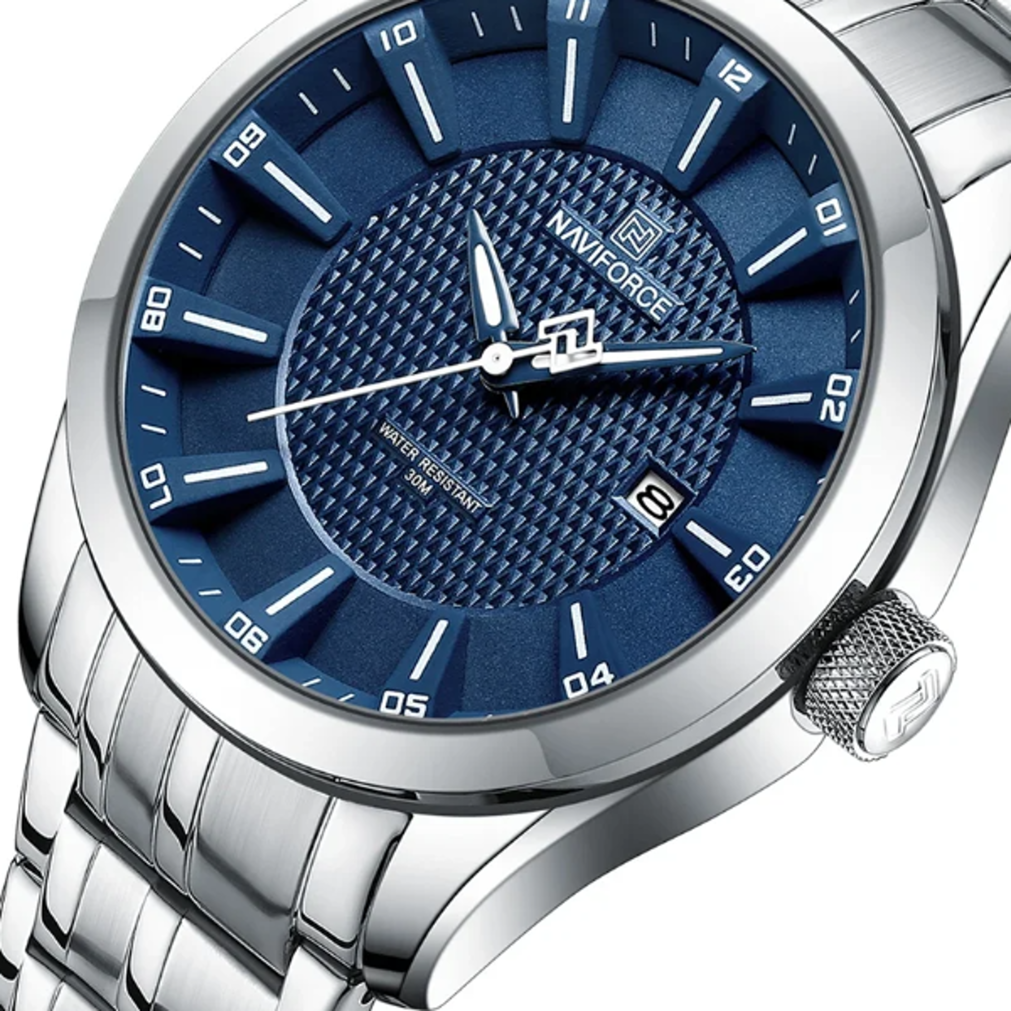 luxury quartz watch for men stainless steel waterproof business wristwatch