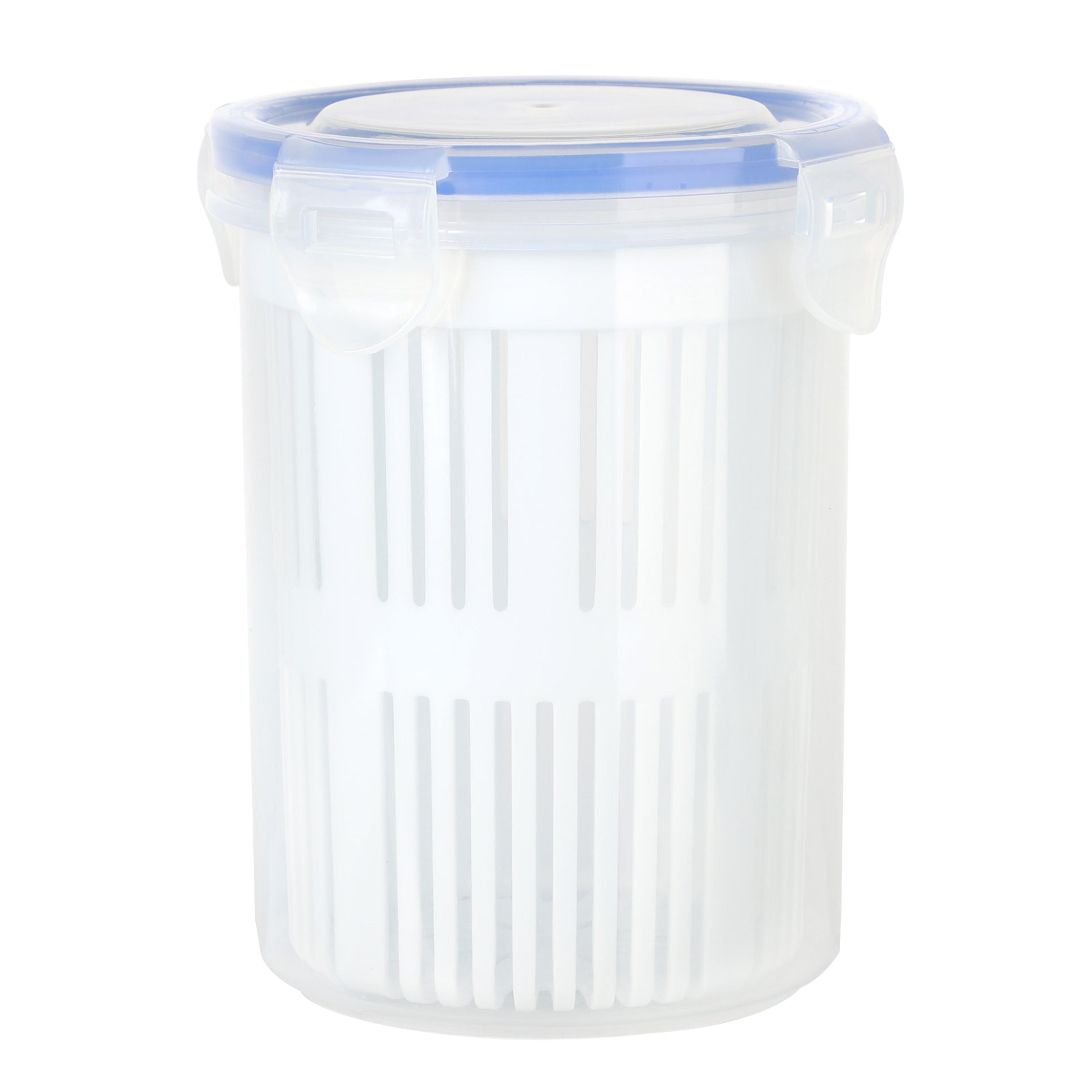 freshseal pickle & salad keeper with strainer basket bpa-free fermentation storage container