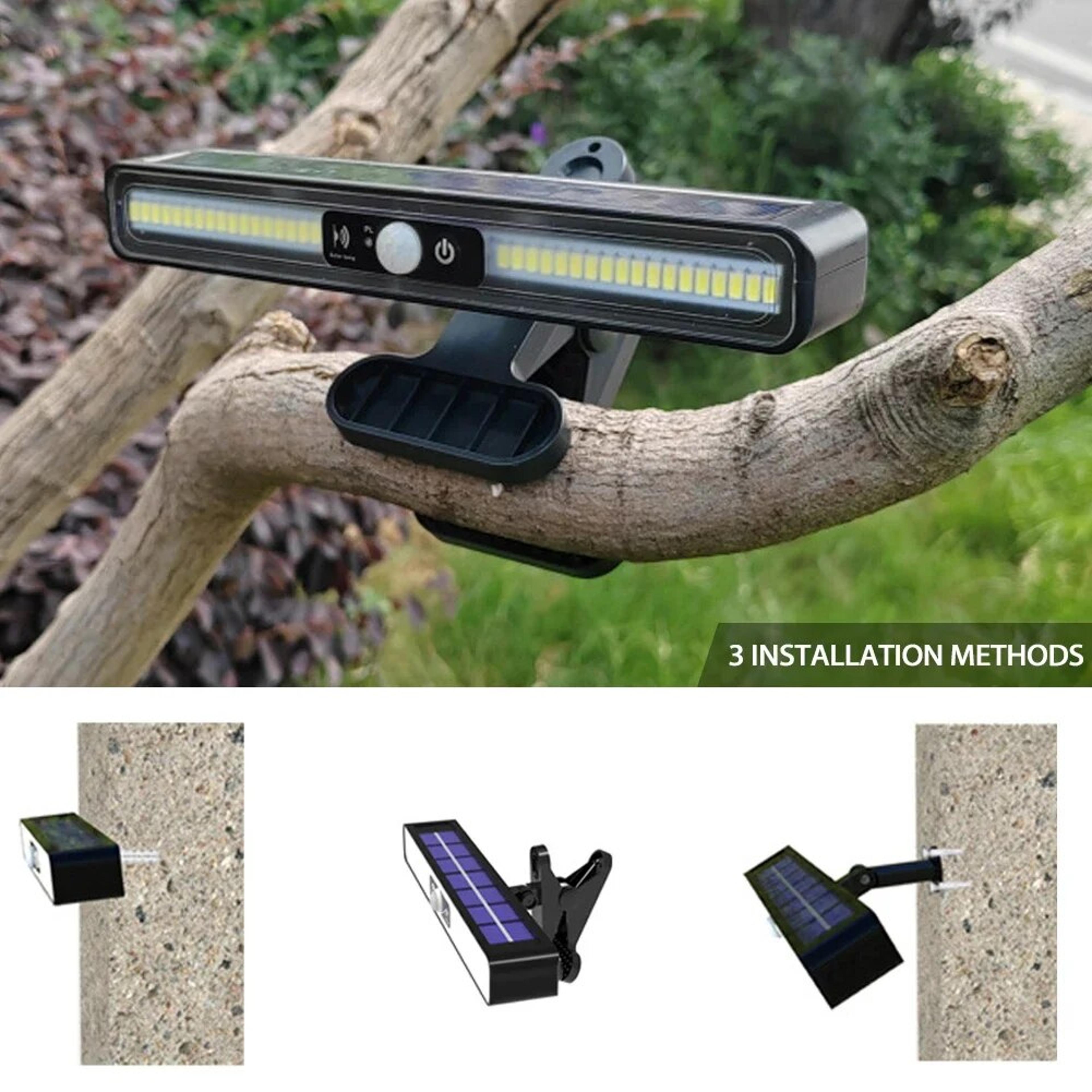 waterproof solar led lamp for home outdoor garden landscape decoration | wall hanging solar light clip lamp