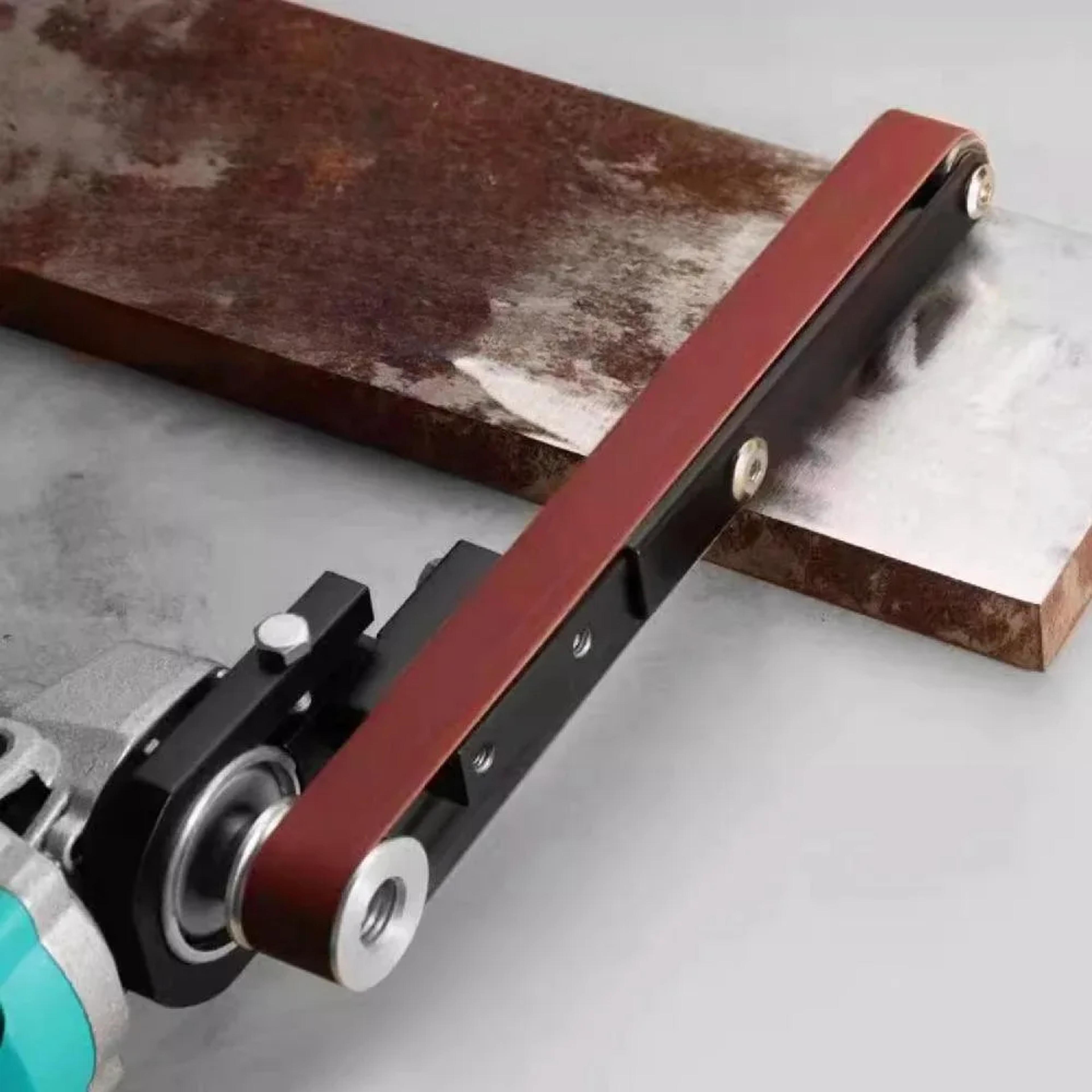 angle grinder to belt sander converter kit, sanding belt adapter for metal polishing & diy grinding