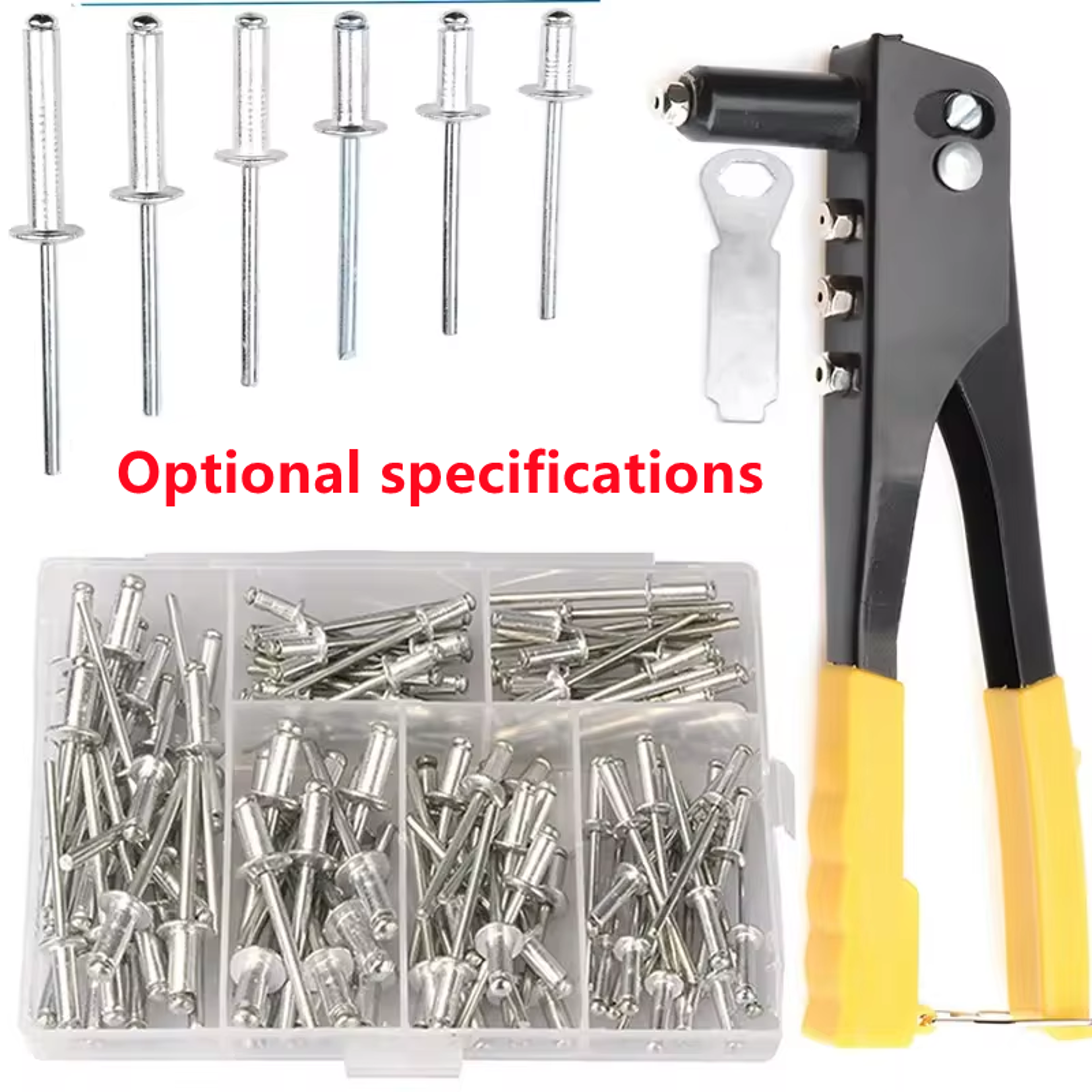 heavy duty aluminum & steel pop rivet gun rivet assortment set hand tools rivet and nut tool