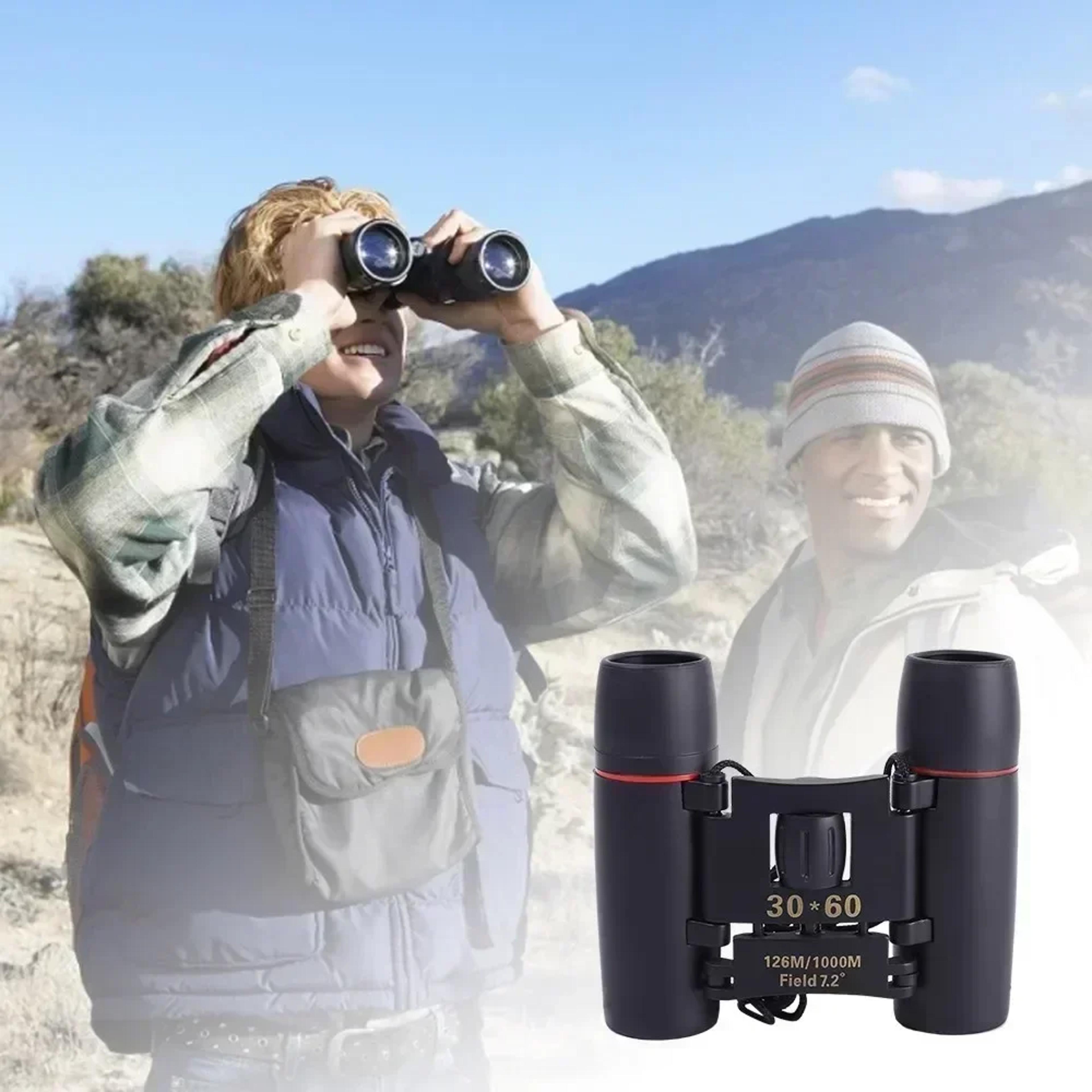 compact 30x60 hd mini telescope binoculars for long-range viewing, ideal for hunting and wildlife observation