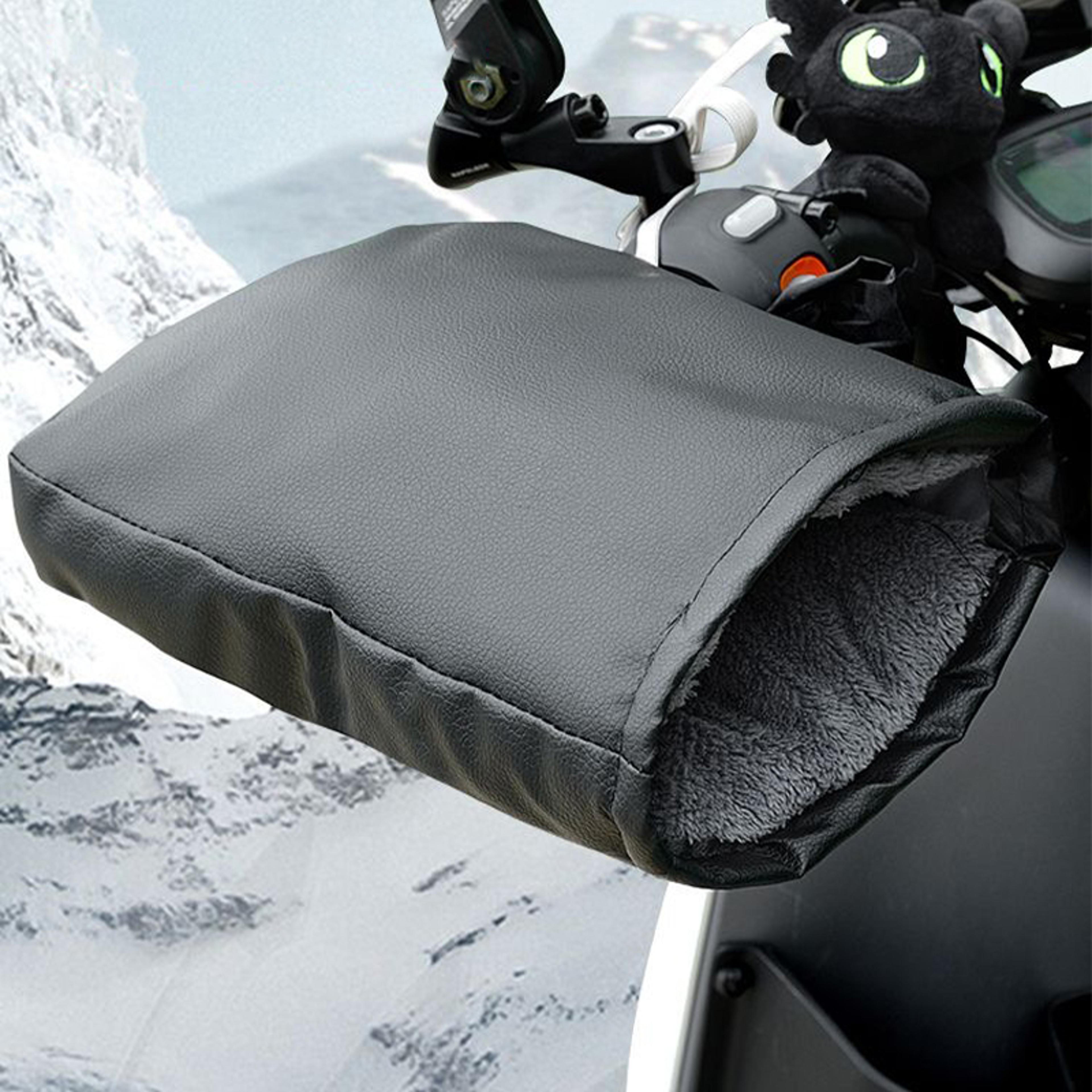 winter motorcycle handlebar muffs, waterproof hand warmers, windproof mitts & bicycle handle covers for cold weather