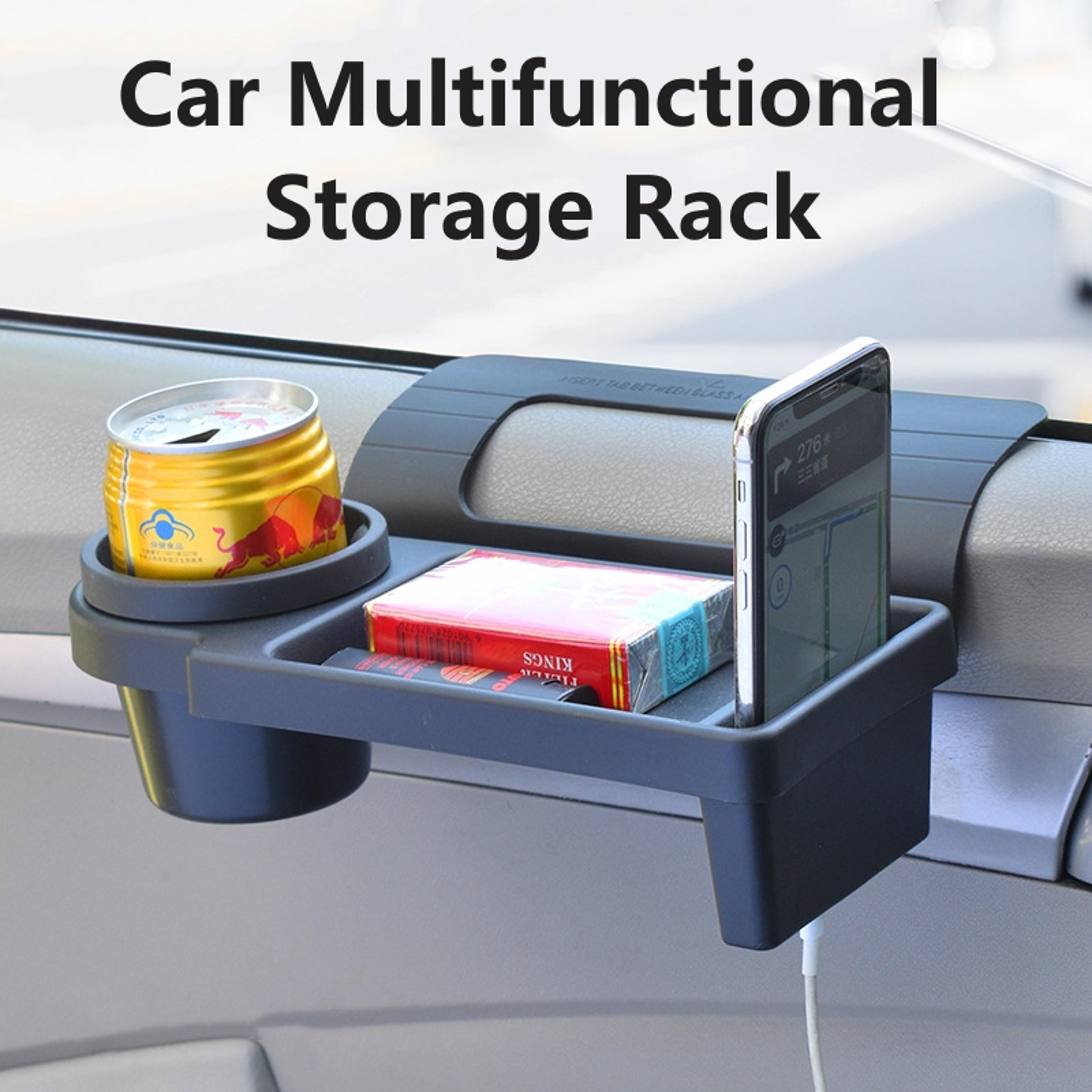 multifunctional car organizer box hanging storage rack for vehicle with cup & drink holder