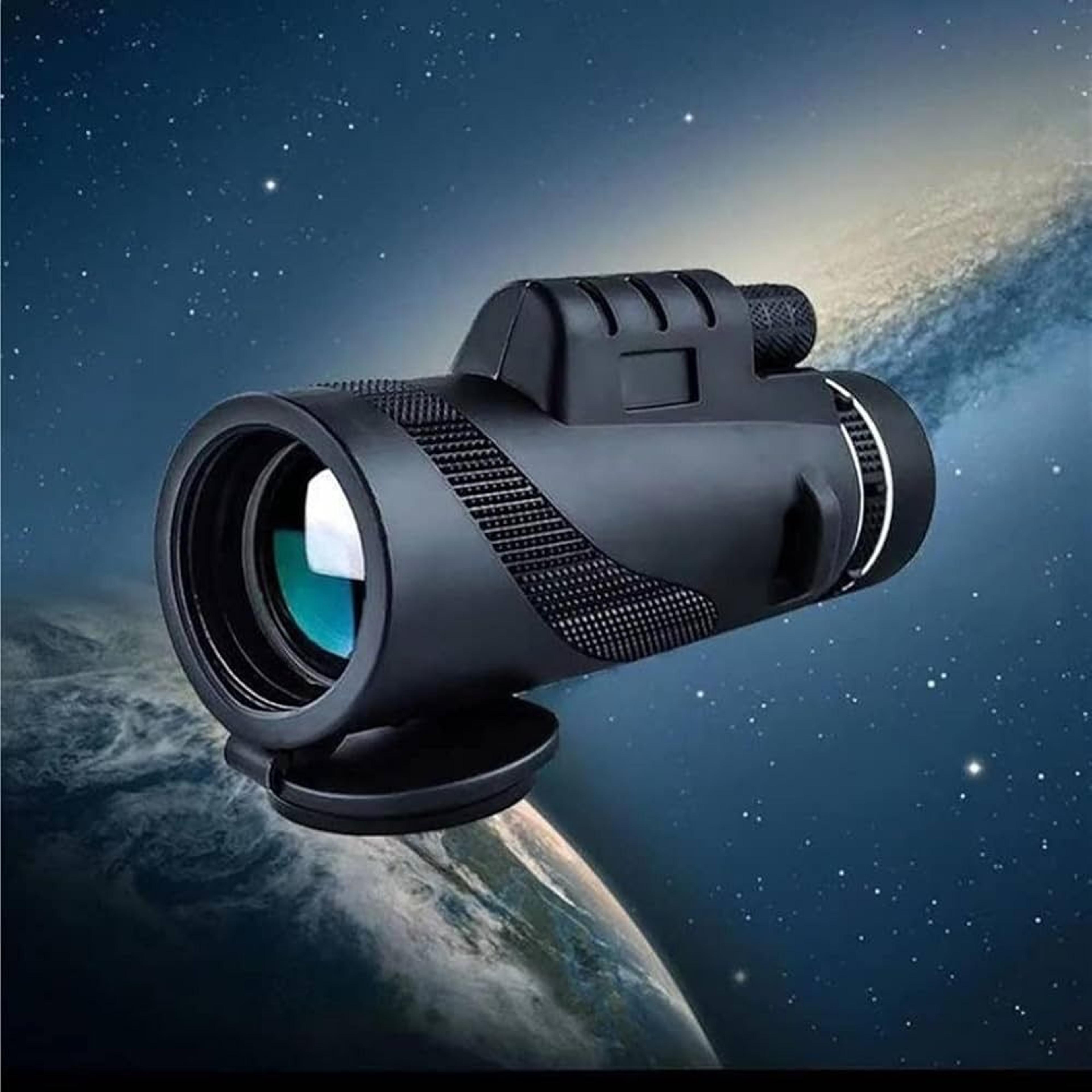 80x100 portable zoom hd telescope, folding, long-distance, mini monocular for hunting, sports, outdoor camping & travel