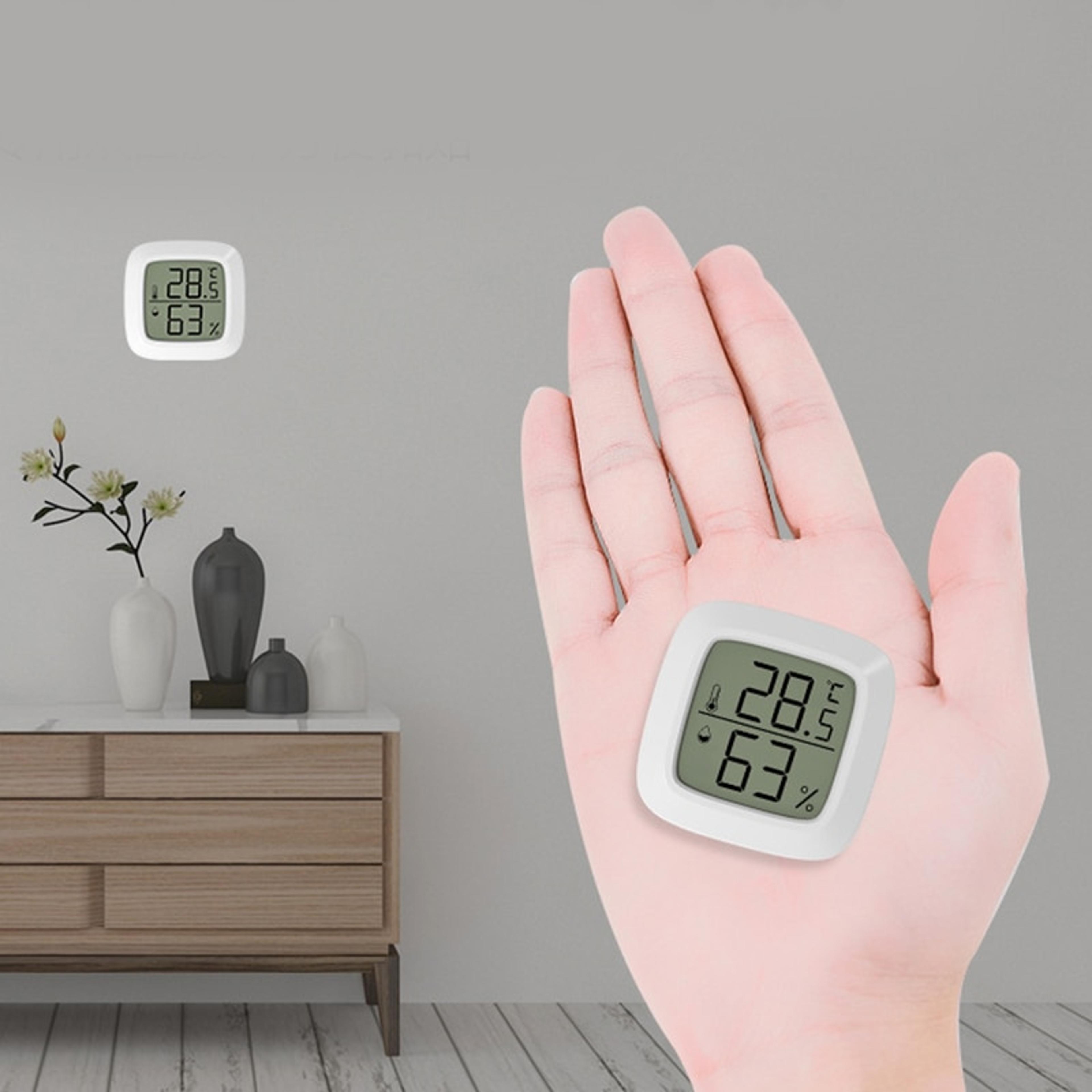 digital mini lcd thermometer hygrometer, accurate indoor temperature & humidity meter for home use