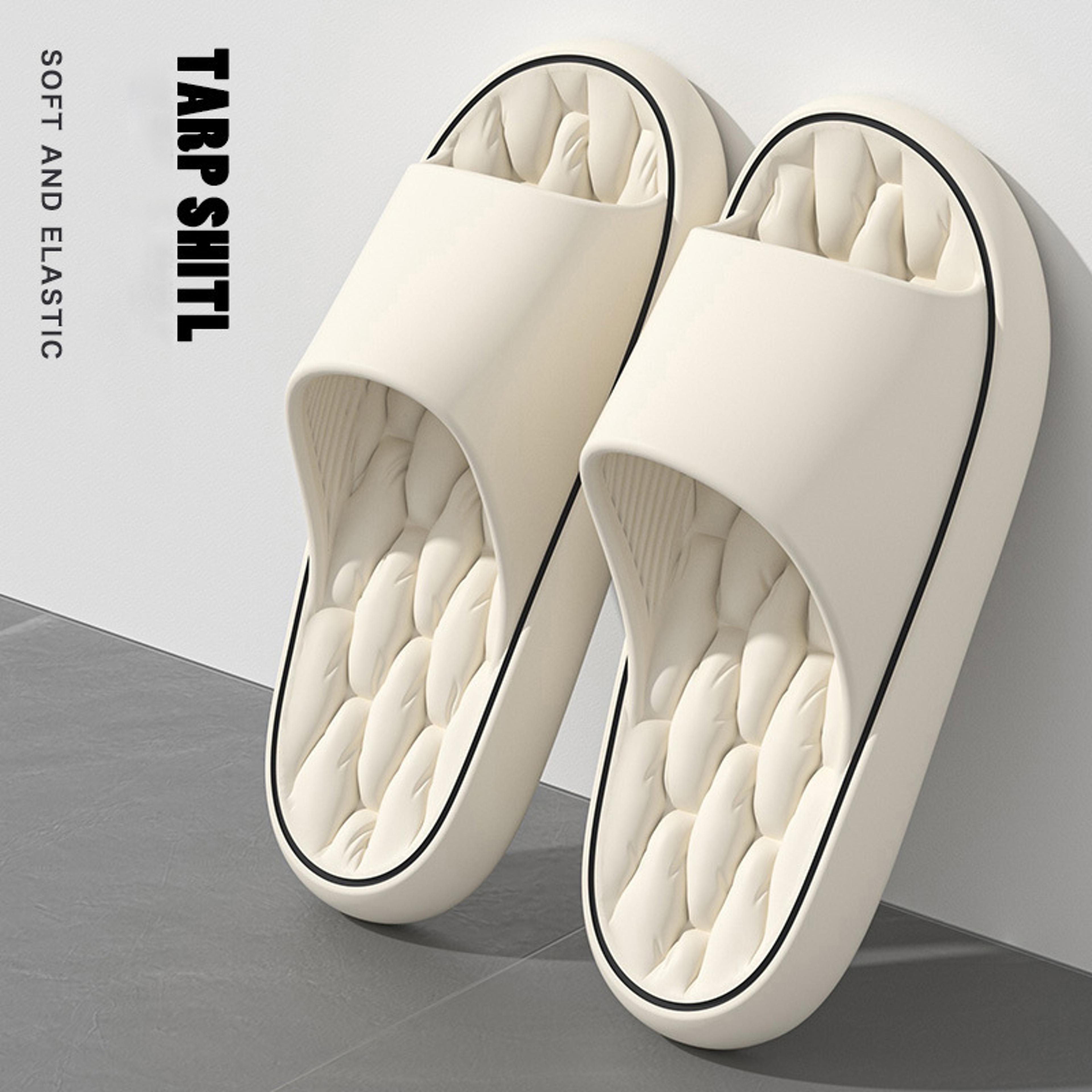 super light soft eva slippers, colorful simple fashion slides for indoor & bathroom use