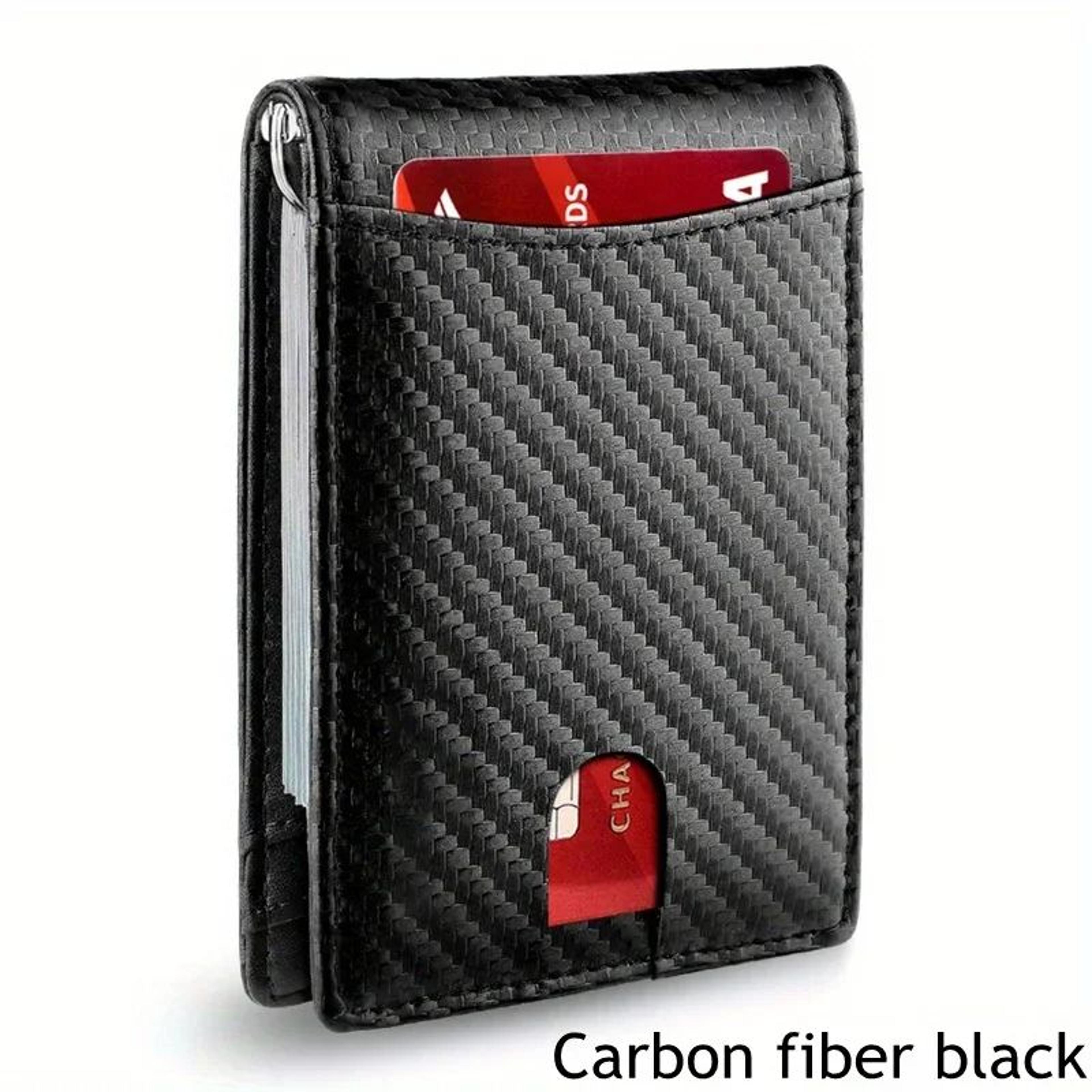 Synthetic Leather Slim Smart Wallet For Men RFID Blocking Credit Card Holder With Money Clip Thin M 6