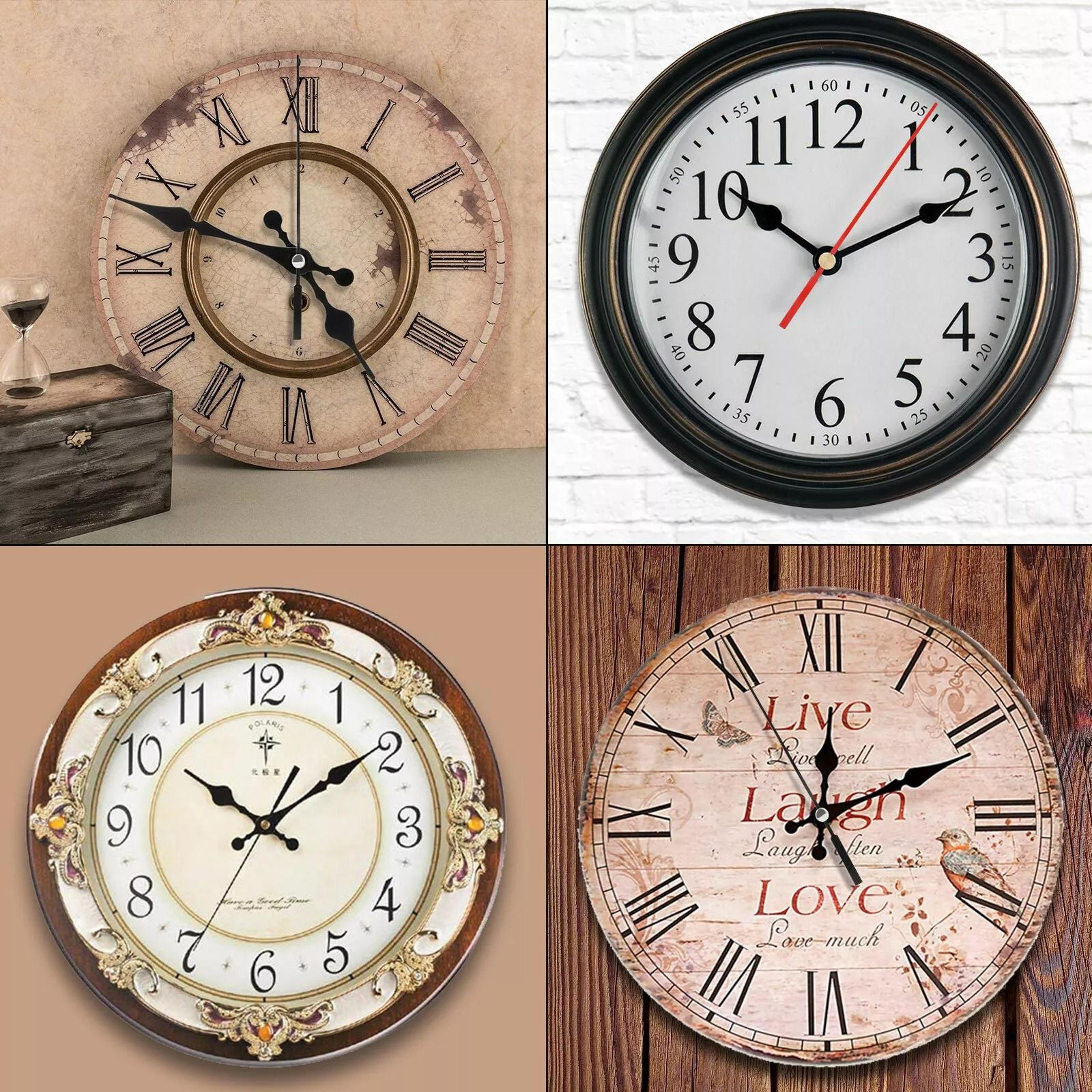 quartz clock movement replacement, diy repair kit with mechanism, hands & tool parts for wall clocks