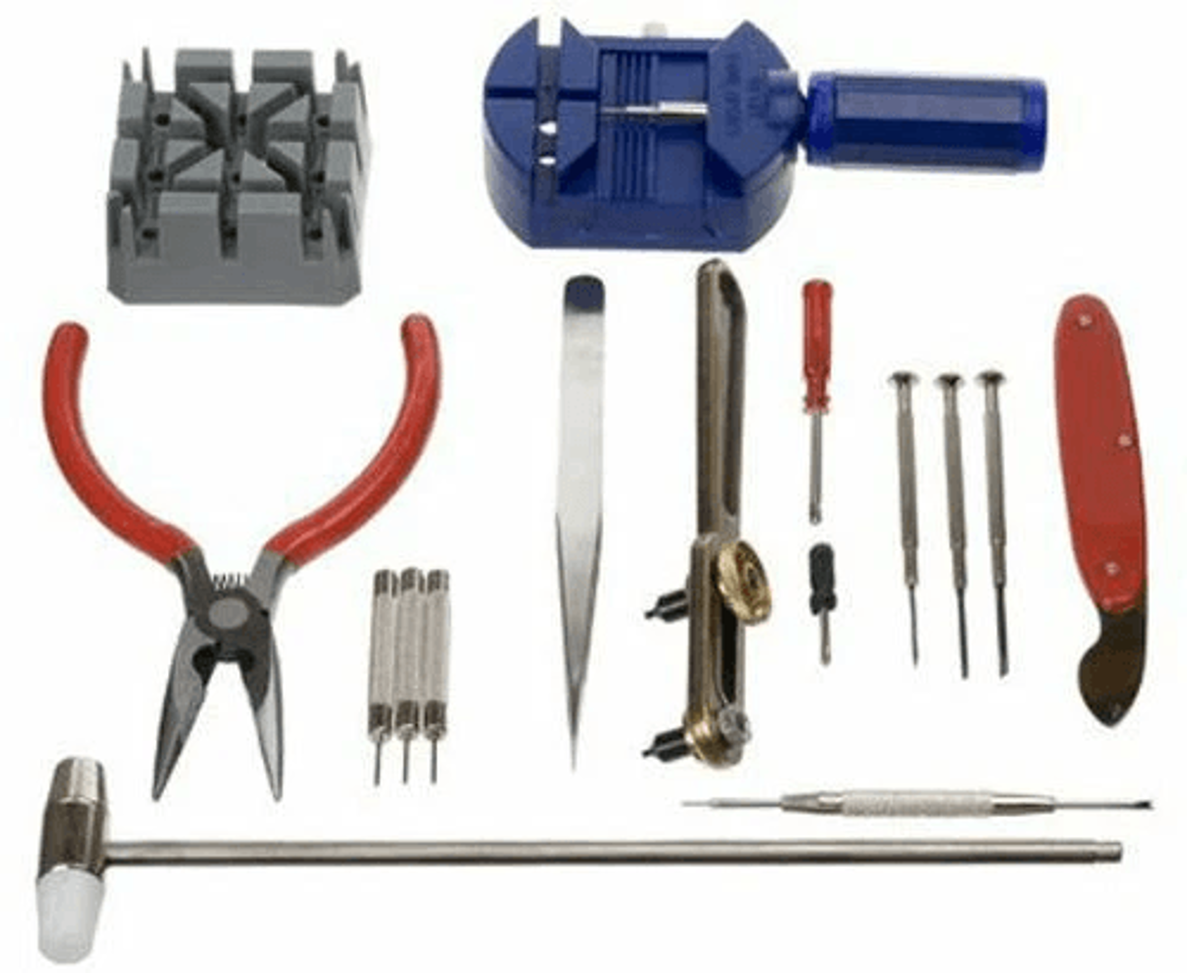 watch repair tool kit, band pin strap link remover & back opener, precision gc watch repair set