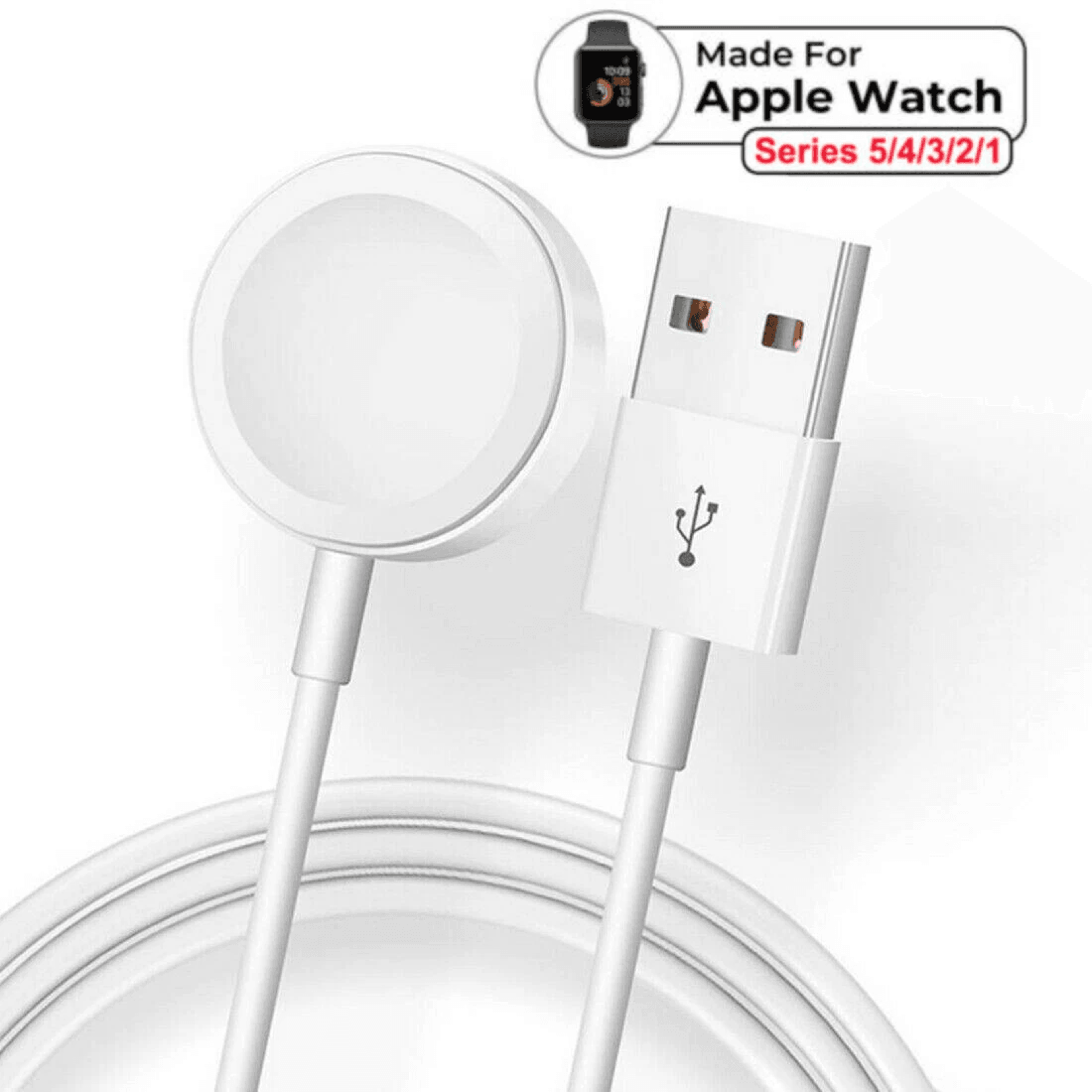 magnetic usb charging cable charger for apple watch all series, fast portable iwatch power cord