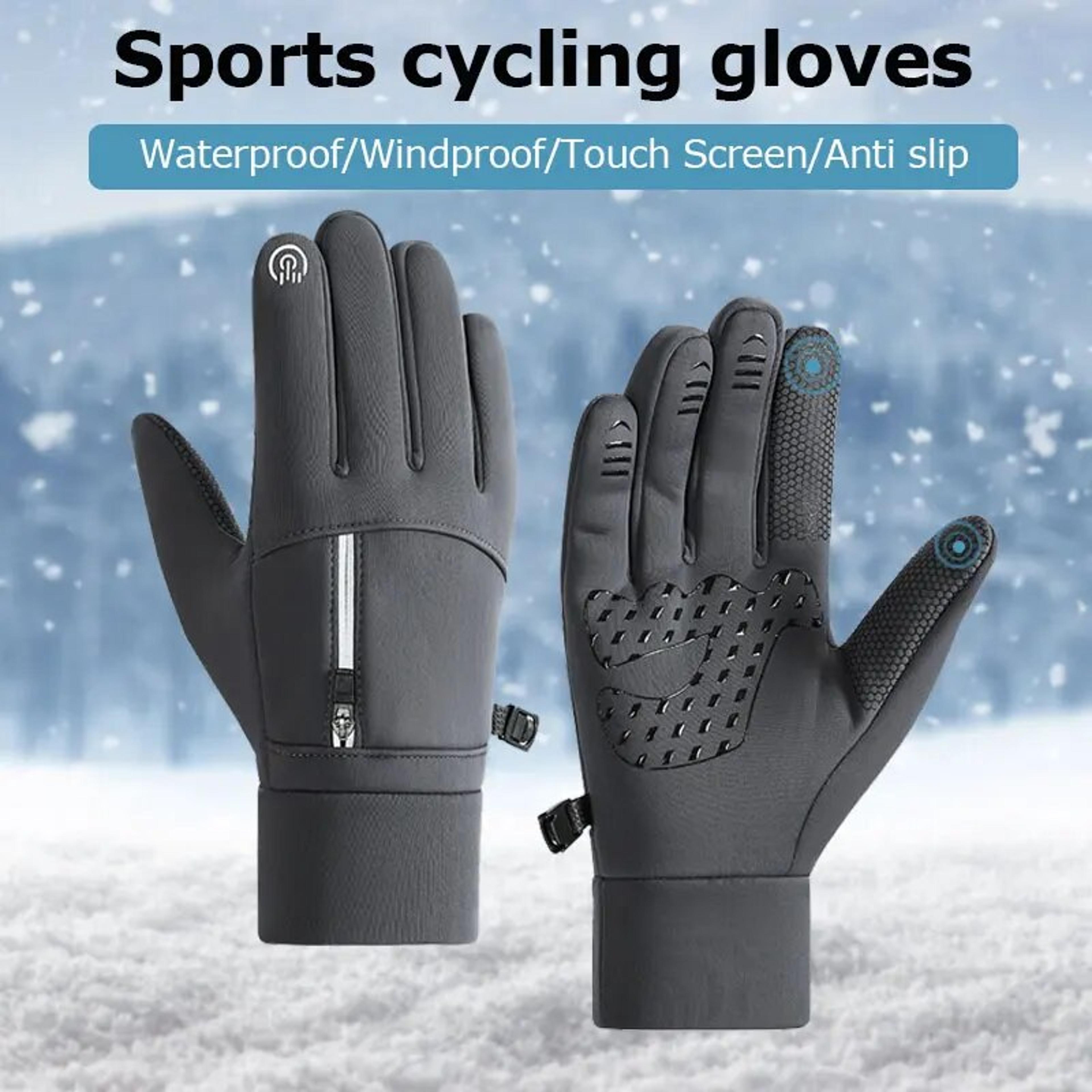 waterproof thermal winter gloves for men & women, warm insulated gloves for running, cycling, ski, work, driving