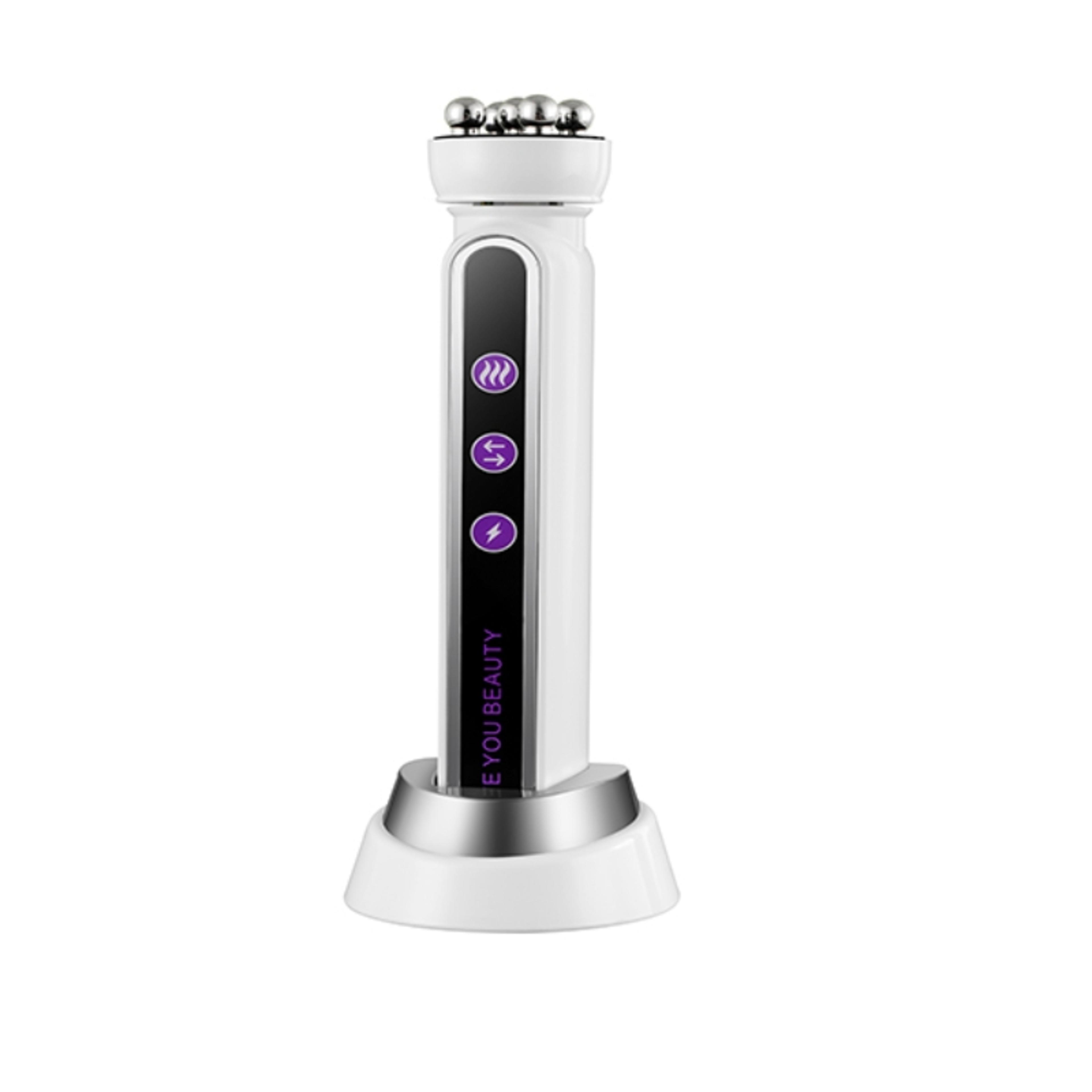 3in1 ems rf facial roller massager, skin tightening microcurrent beauty tool for wrinkles, anti-aging